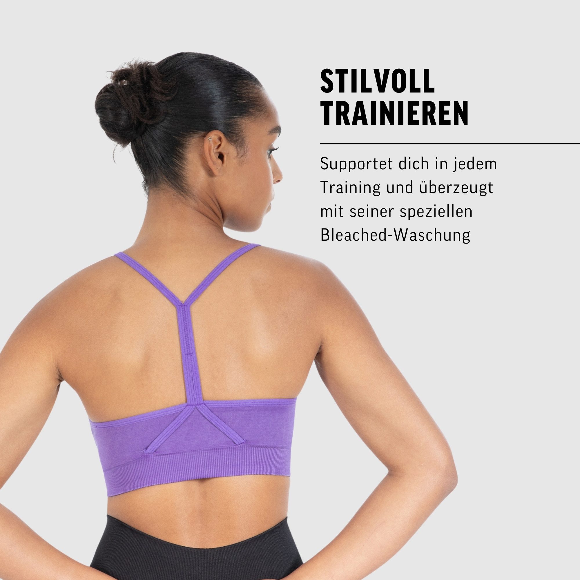 Smilodox Sport-BH Batik Scrunch Icon, Push Up BH ohne Bügel V-Ausschnitt Fitness Shaped Fit Sport Bra Herausnehmbare Cups Verstellbare Träger Yoga Gym
