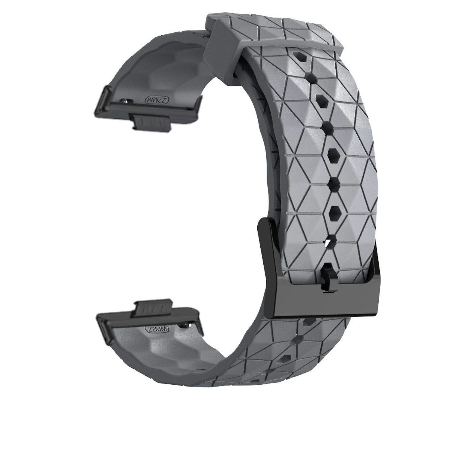 Wigento Smartwatch-Armband Für Huawei Watch Fit 4 / 4 Pro / 3 Silikon Fußball Design Band Grau