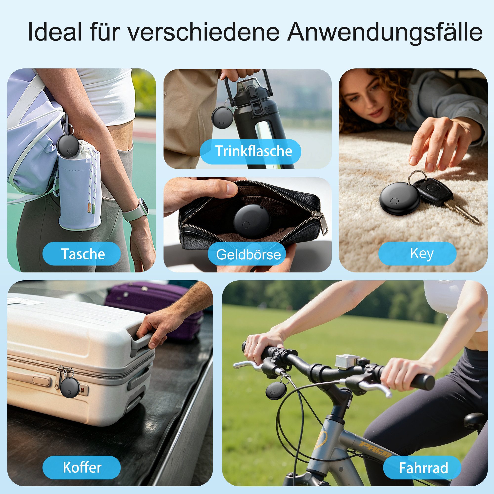 Fyrove GPS-Tracker für Android & iOS-4 St AirTag SmartTag schlüsselfinder Bluetooth-Tracker (Tracker Tags Key Finder Smarttag schlüsselfinder Luggage, Suitcase) – Bild 4 von 5