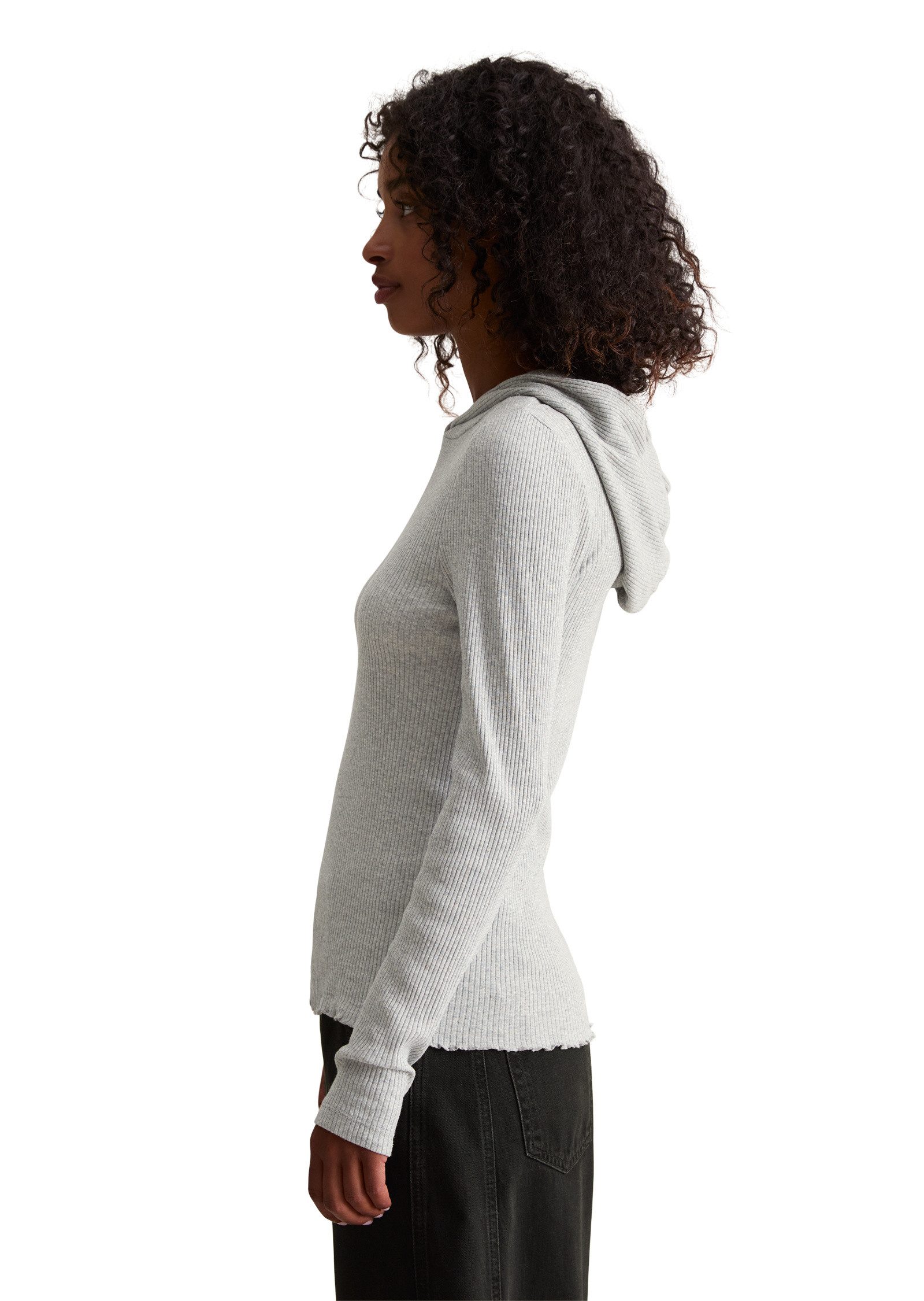 Marc O'Polo DENIM Langarmshirt aus softem Rippjersey günstig online kaufen