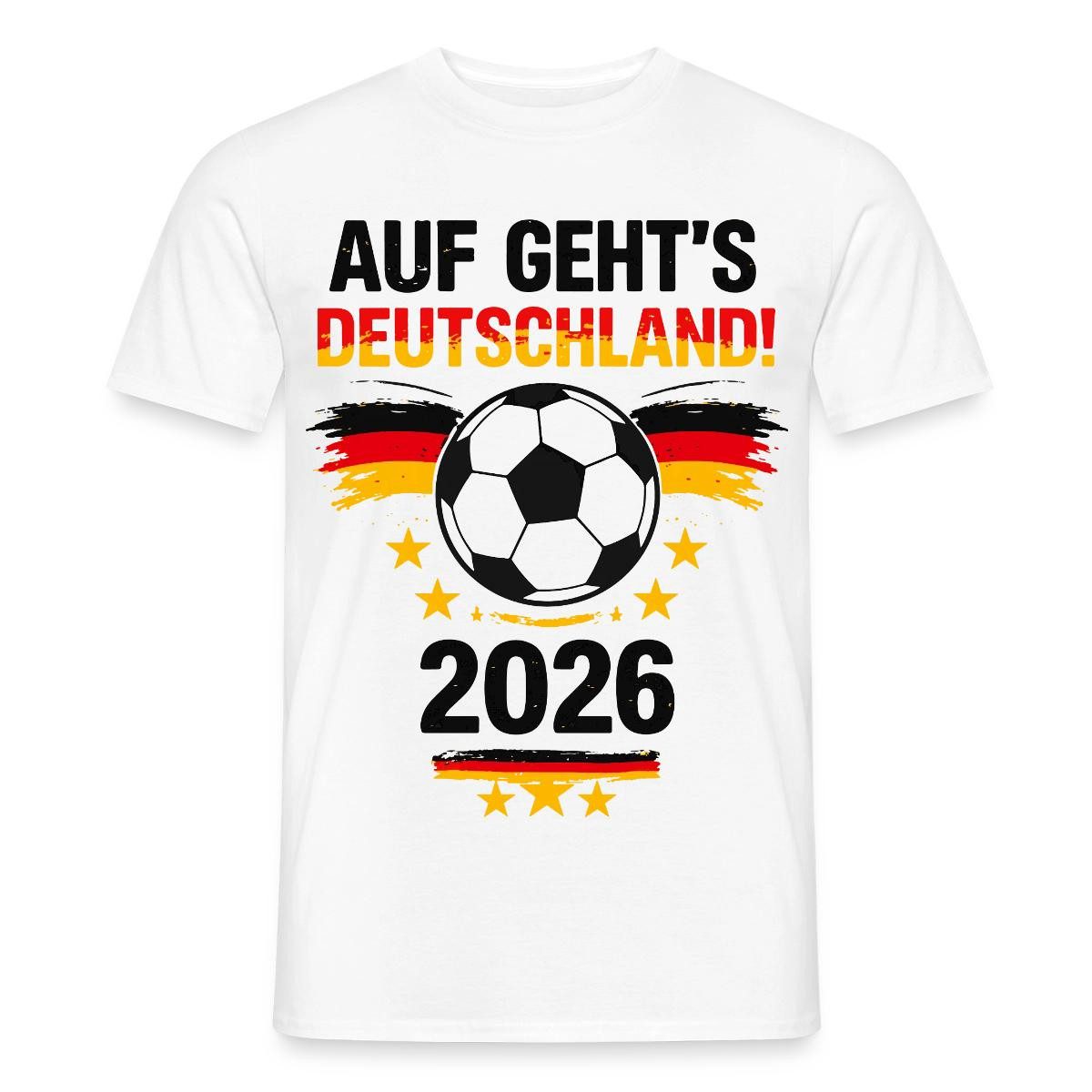 Spreadshirt T-Shirt Auf Geht's Deutschland 2026 Fußball Fan Männer T-Shirt (1-tlg)