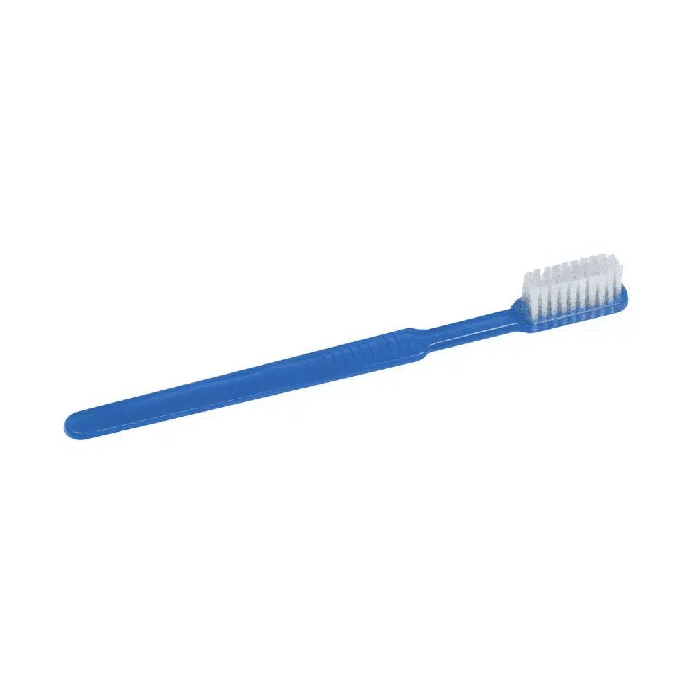 AMPri Einmal-Waschhandschuh Med Comfort Dental PS Einmalzahnbürste, Farbe blau - 100 Stück