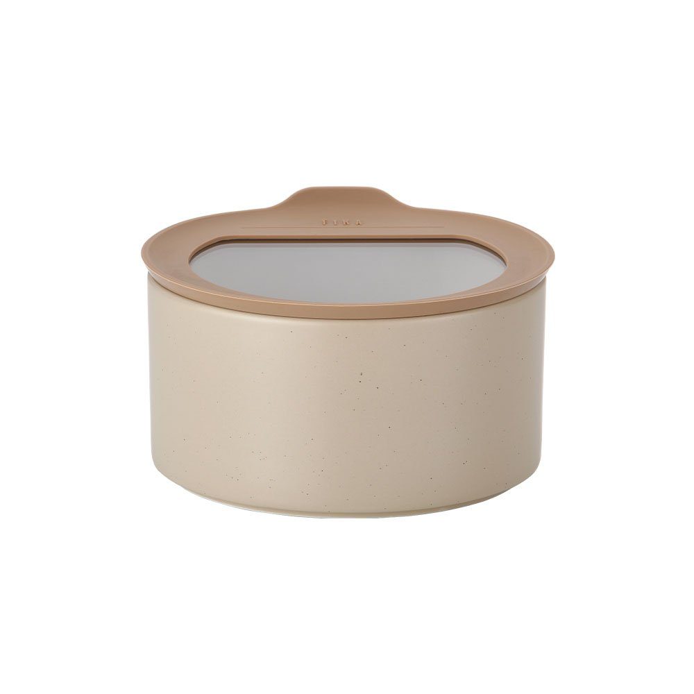 Keramik Keramik, Vorratsdose (1-tlg) FIKA Vorratsdose One Sand - 1000ml Silikon, NEOFLAM® Beige,