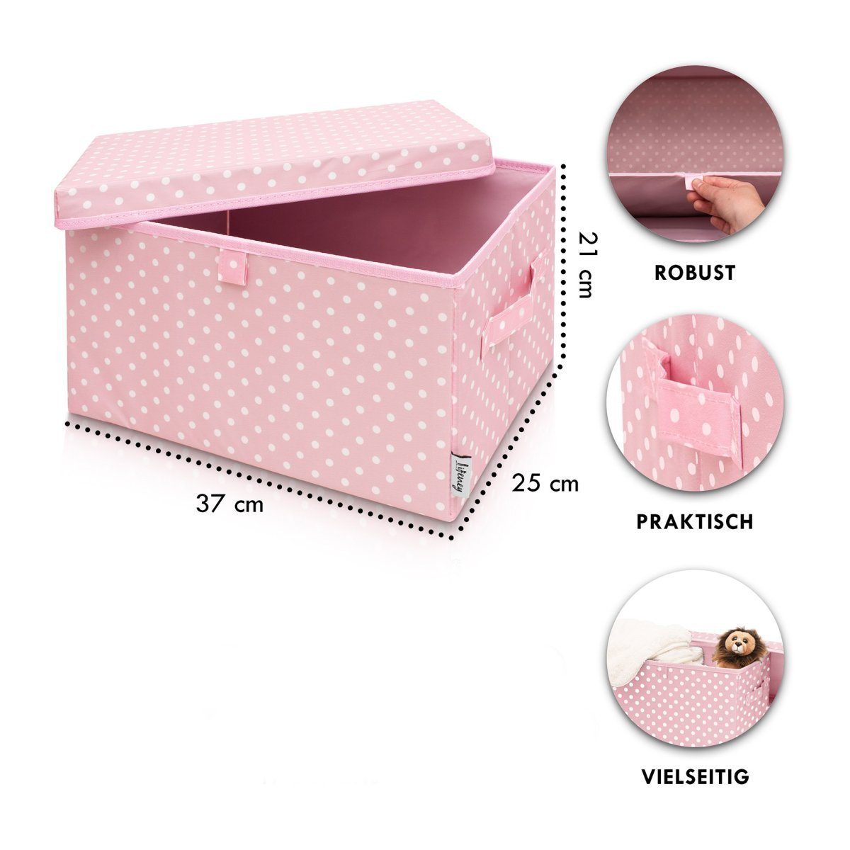 Lifeney Faltbox Aufbewahrungsbox Punkte, Rosa, groß, günstig online kaufen