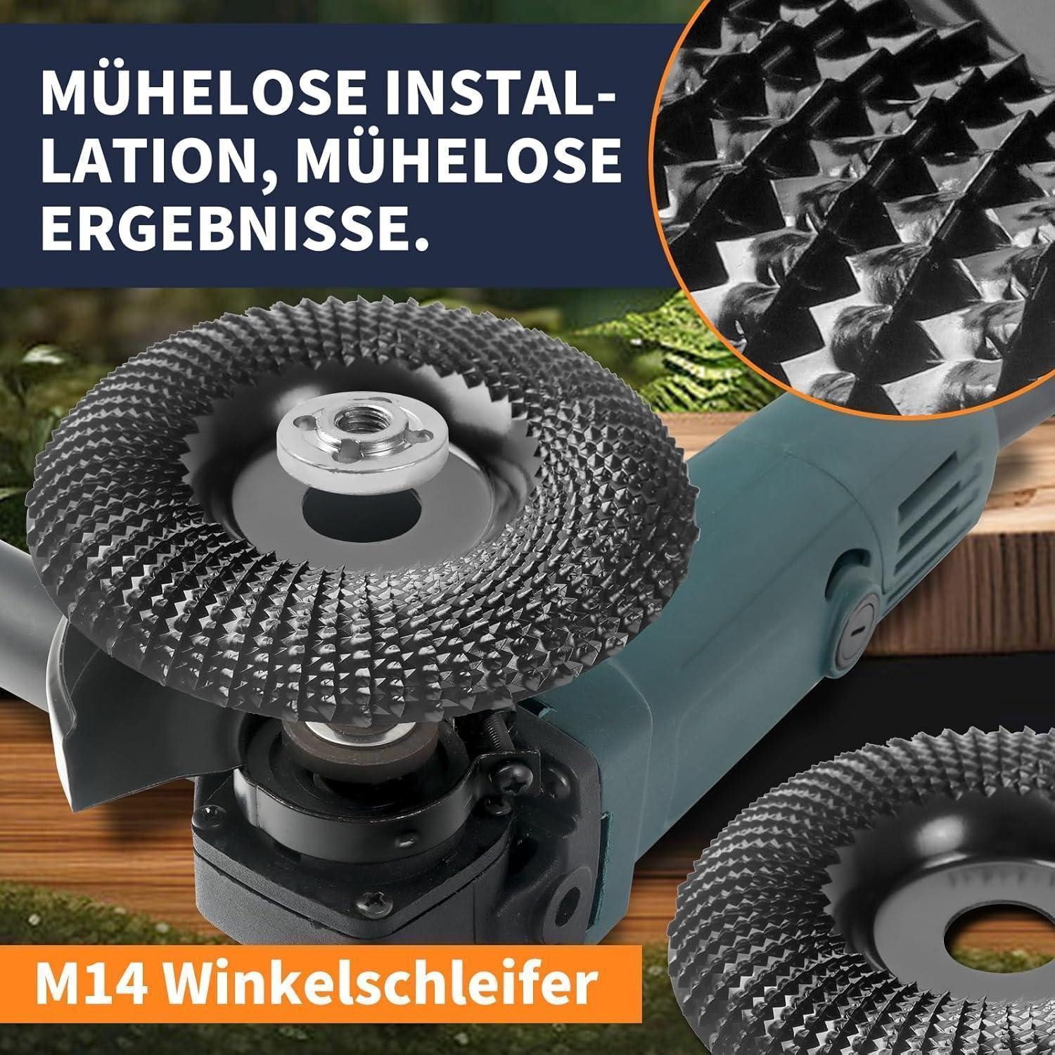 LuxusKollektion Raspelscheibe Schleifscheiben Holz Winkelschleifer Raspelscheibe 4 Stück 125 mm – Bild 4 von 5