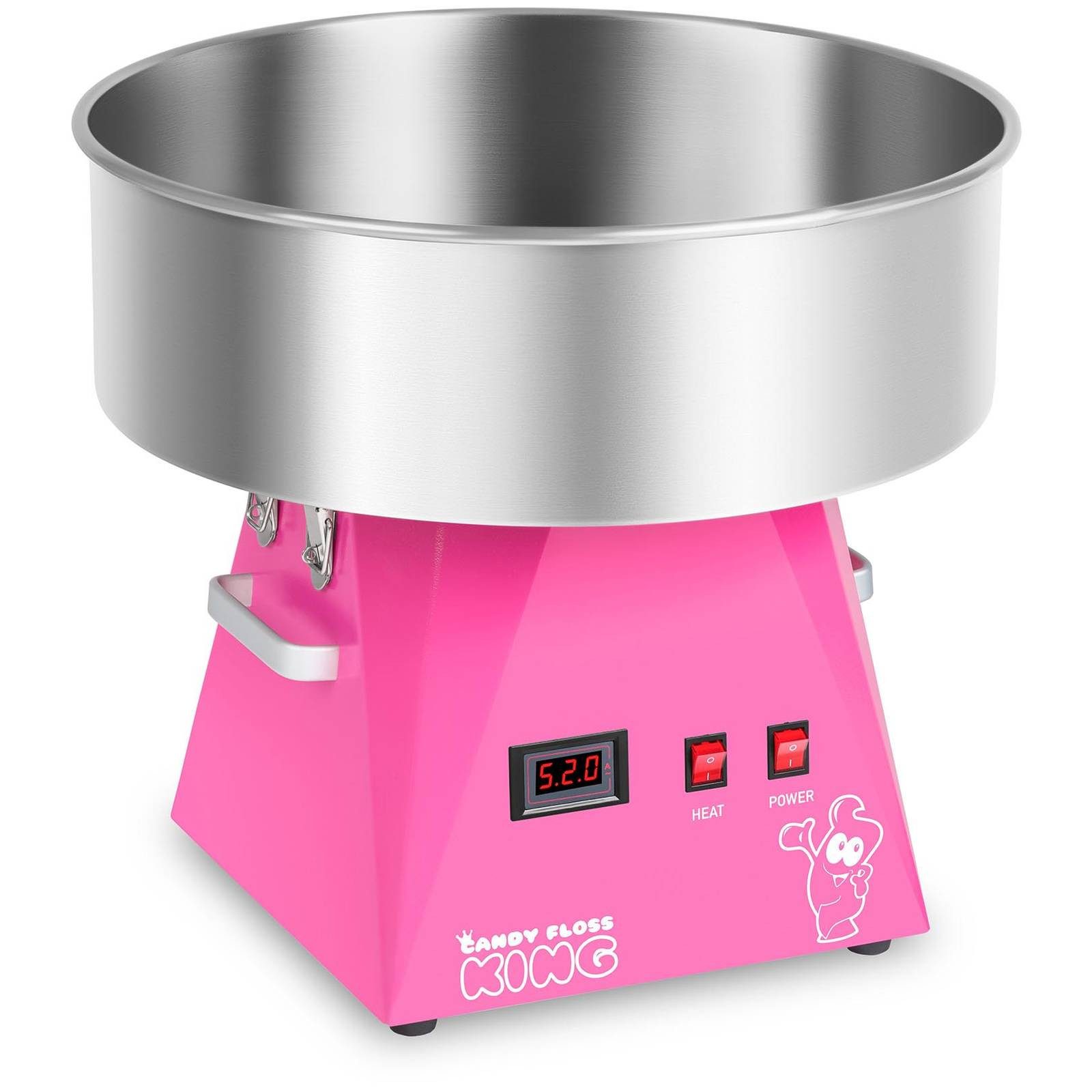 Royal Catering Zuckerwattemaschine 52 cm Zuckerwattegerät Zuckerwatte Maker Edelstahl Profi Gastro rosa