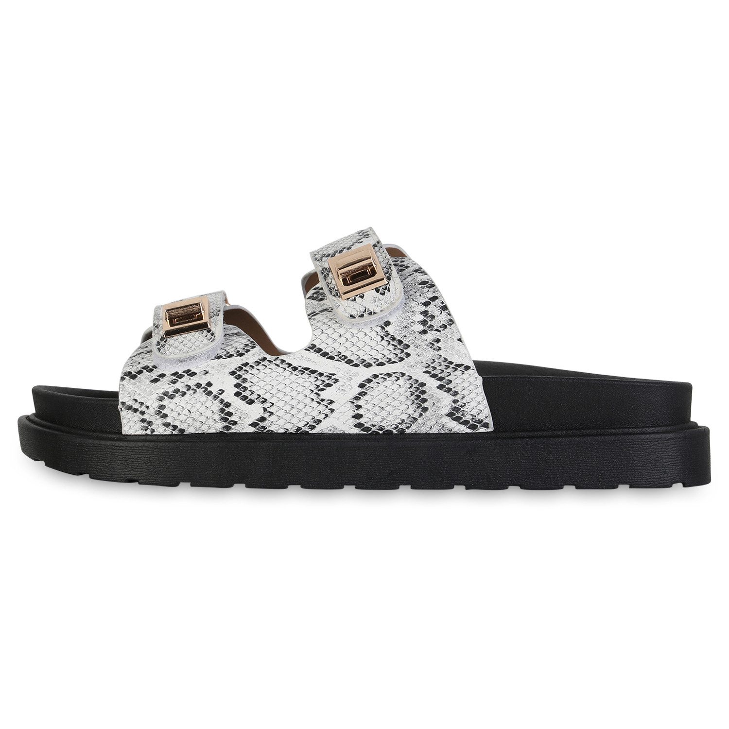 VAN HILL 841737 Sandalette Damen Pantoletten Sandaletten Profil-Sohle Freiz günstig online kaufen
