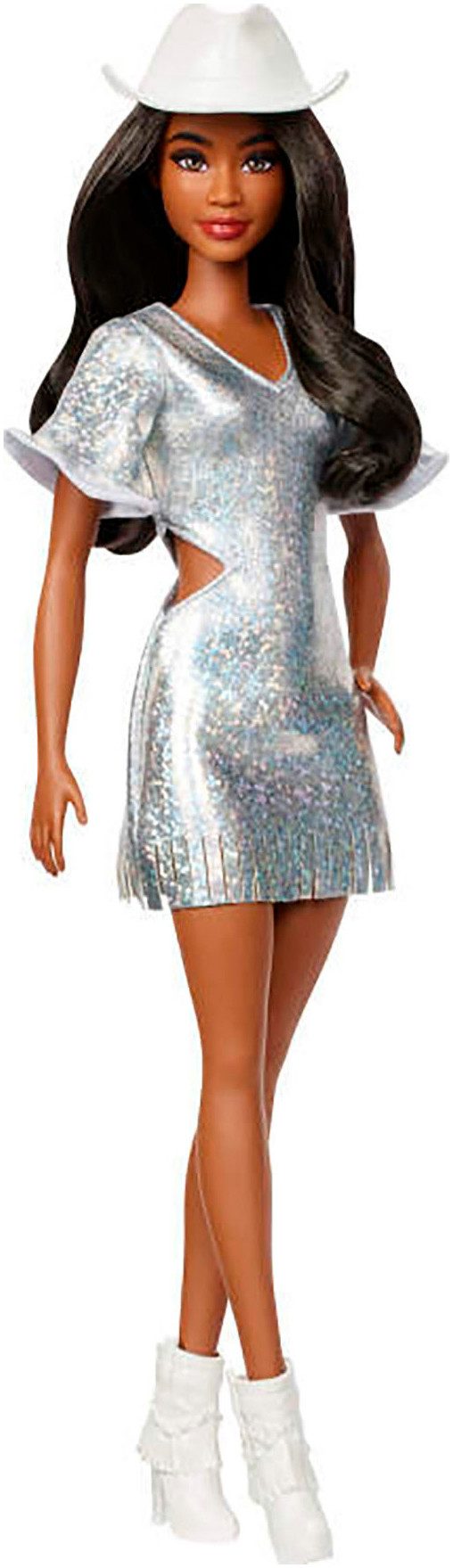 Barbie Anziehpuppe Fashionista Puppe mit glitzer Cowgirl Outfit günstig online kaufen