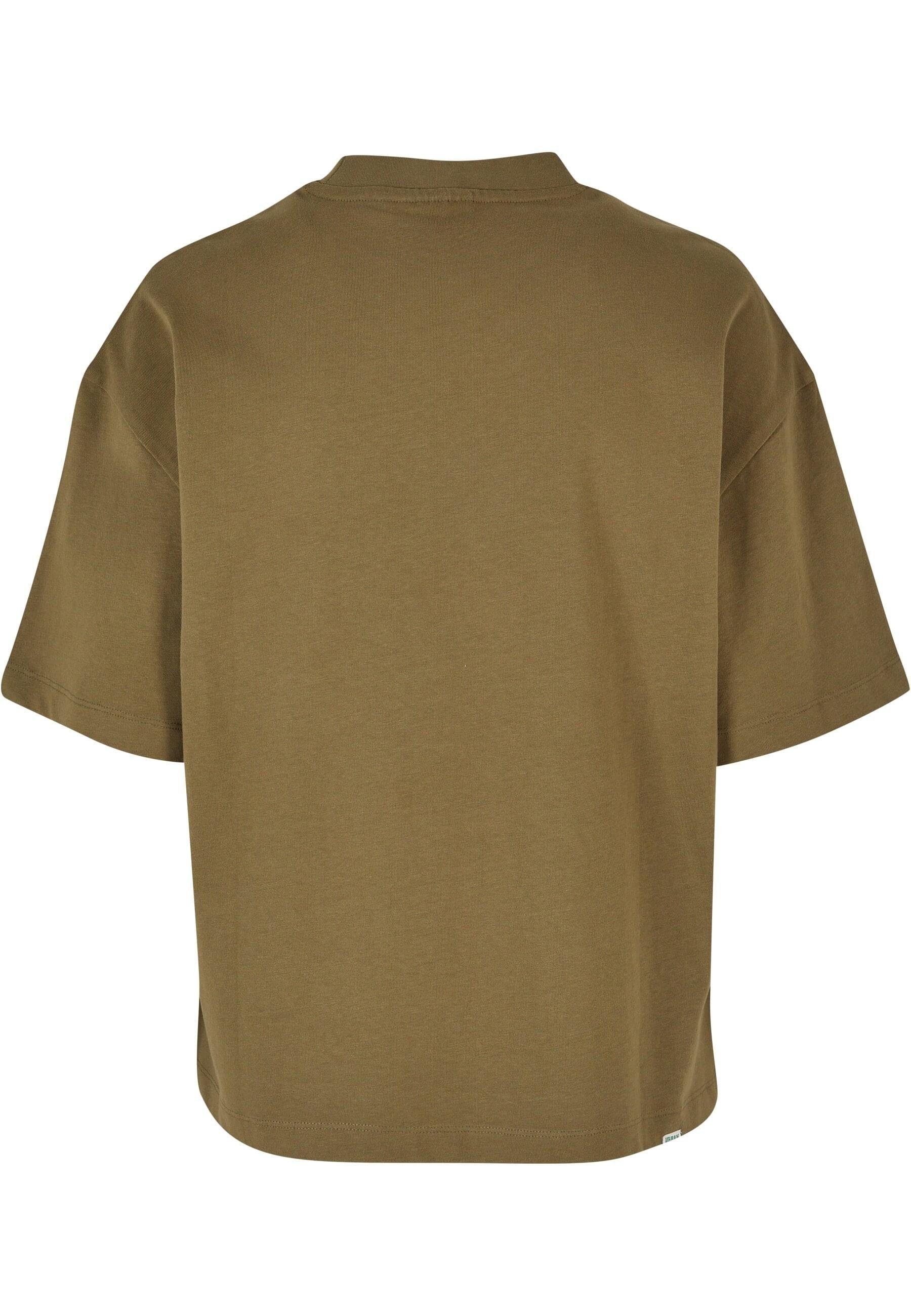 URBAN CLASSICS Kurzarmshirt "Urban Classics Damen Ladies Organic Heavy Slit günstig online kaufen