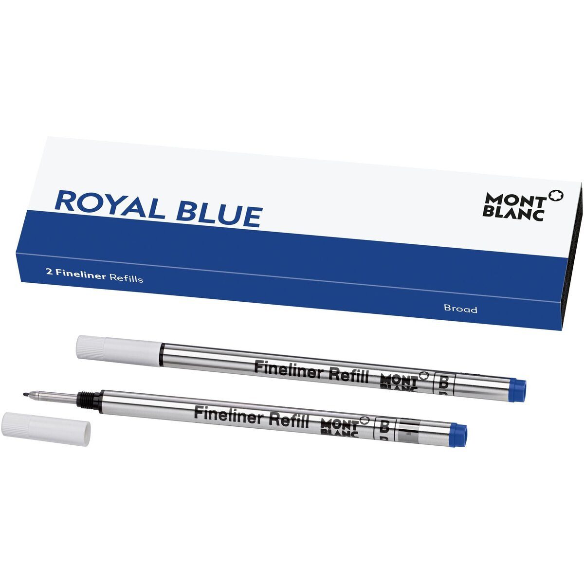 MONTBLANC Kugelschreiber Feinlinermine - B 2 Stück royal blue.