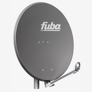 fuba DAL 802 A + Twin LNB Sat Anlage Alu Spiegel Anthrazit 2 Teilnehmer SAT-Antenne