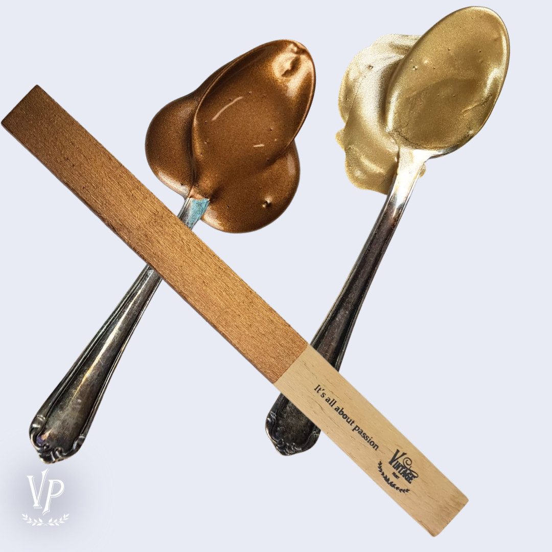 Vintage Paint Kreidefarbe Vintage Paint Metallic Gold Bronze Silber In/Outdoor 200ml Farbe, Spritzarm, Umweltfreundlich, Farbecht, ECO Label