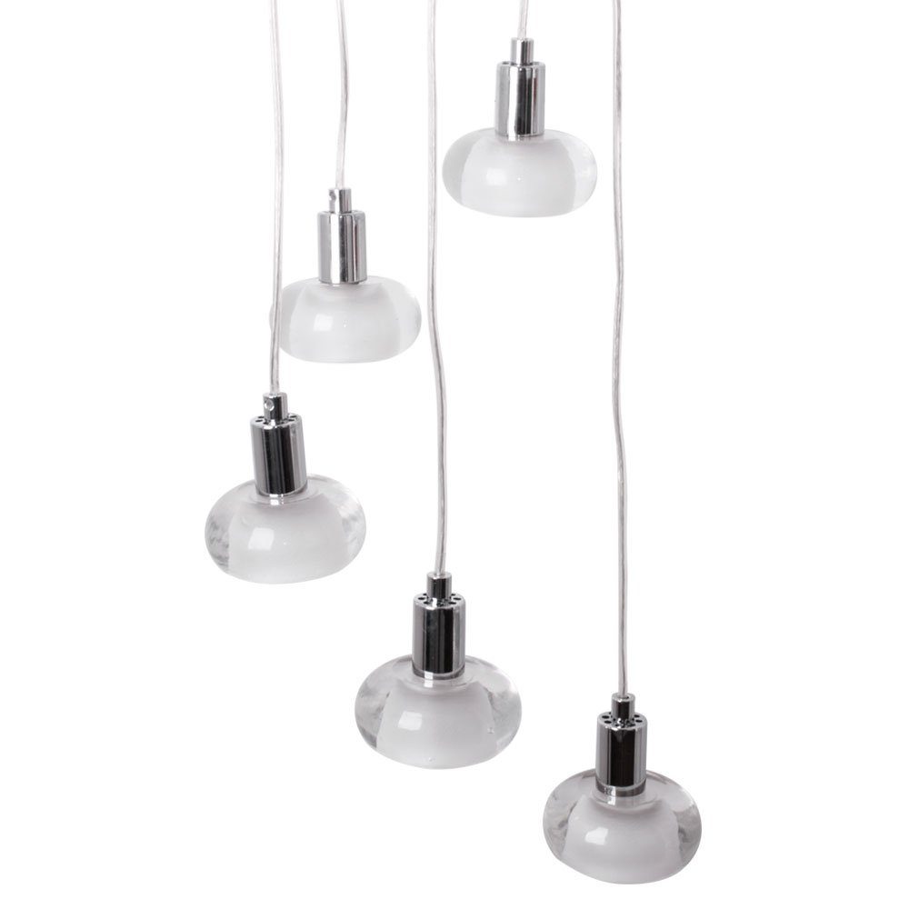 Brilliant LED Pendelleuchte, Leuchtmittel inklusive, Warmweiß, Design Hänge Decken Lampe Wohn Ess Zimmer Beleuchtung Glas Pendel
