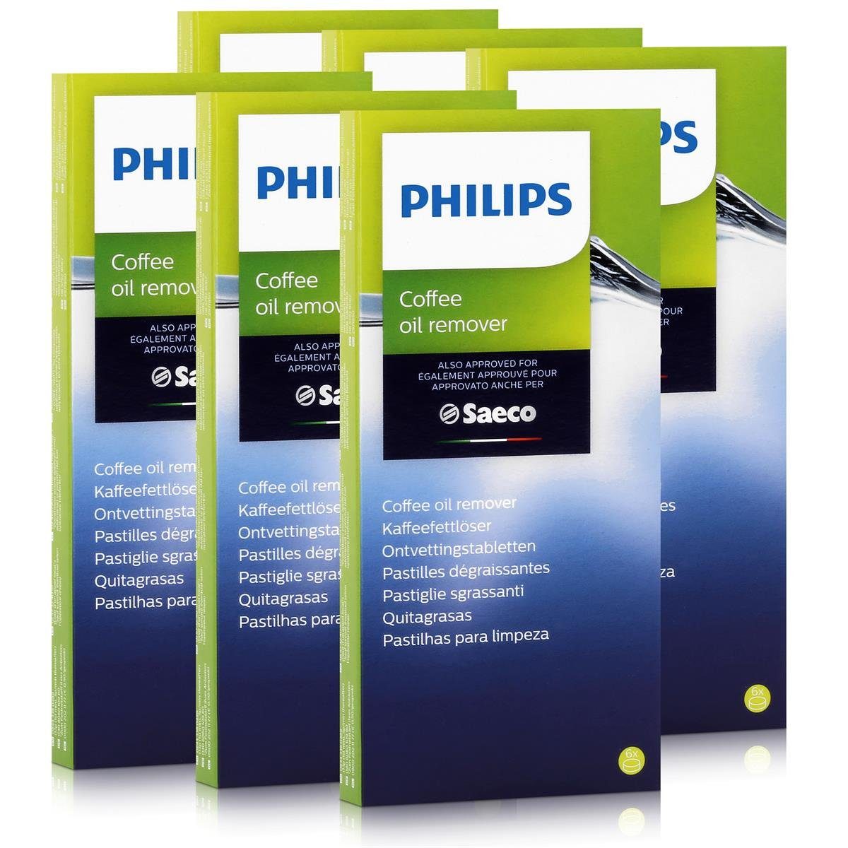 Saeco Philips Saeco CA6704/10 Kaffeefettlöser 6 á Pack (6er 1,6g Tabletten Reinigungstabletten 
