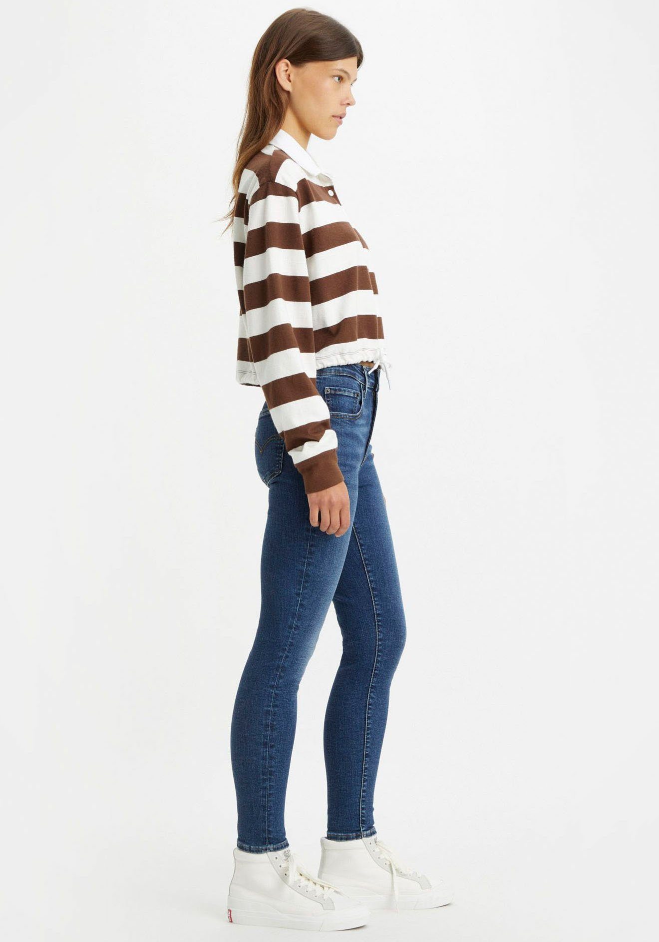 Levi's® Skinny-fit-Jeans Bund indigo High in 721 rise mit hohem skinny worn dark
