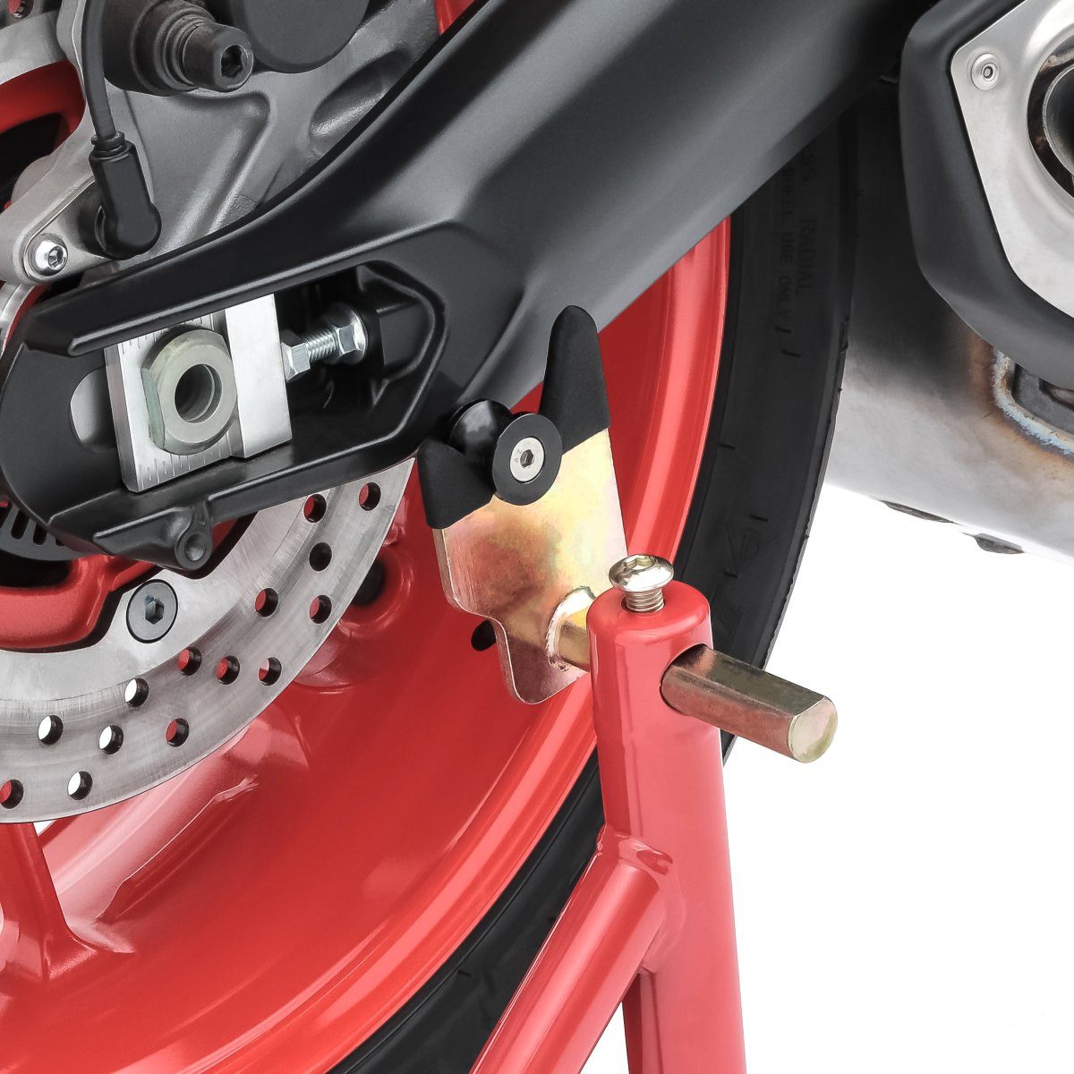 ConStands Motorradheber Set Montageständer + Prismabuchsen-Racingadapter S9