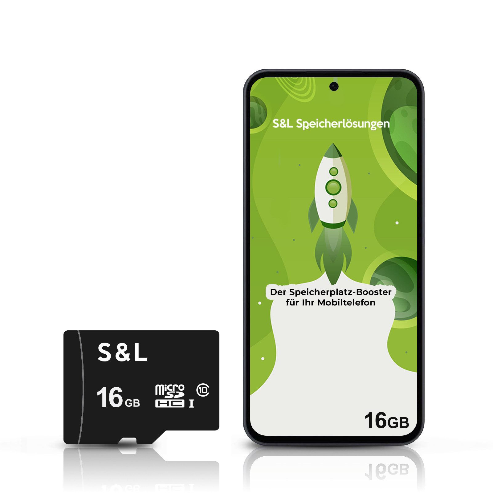 Tec-Expert microSD Karte S&L für Samsung Galaxy S20+ Speicherkarte (16 GB, Class 10, microSDHC)