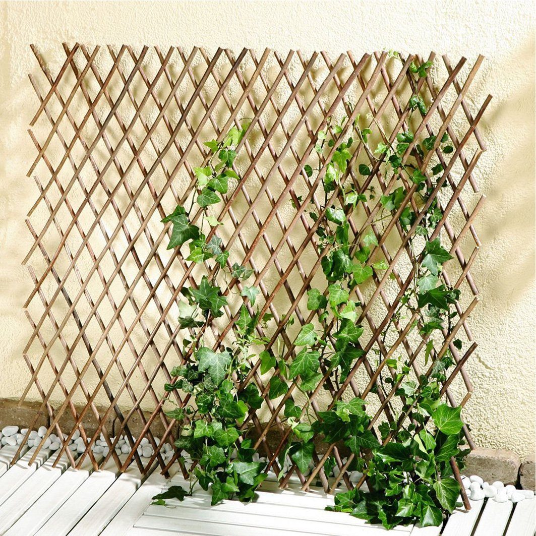 Spalier Rankgitter variabel 120 x 80 cm Naturweidengeflecht Rankhilfe Pflanze