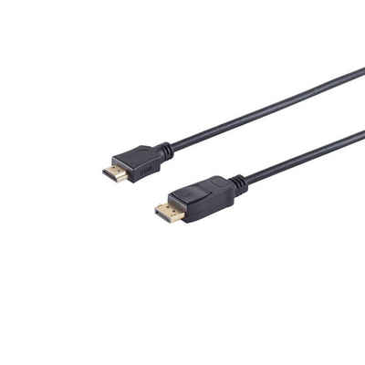 Kabelbude.eu Displayport Stecker 20p auf HDMI Stecker, vergoldete Kontakte Video-Kabel, (500 cm)