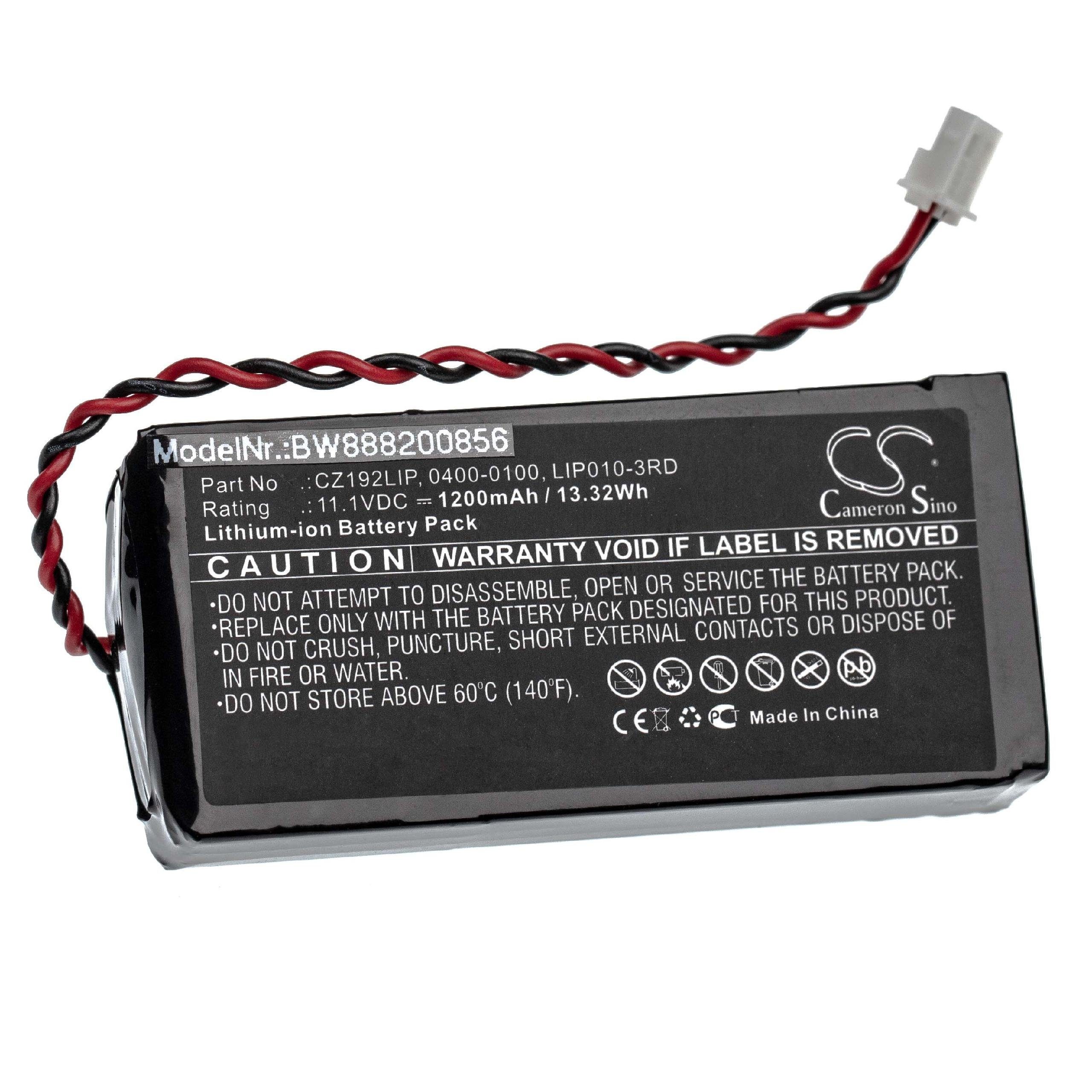 vhbw kompatibel mit Verathon 0400-0100, 0800-0404, CZ192LIP Akku Li-Ion 1200 mAh (11,1 V)