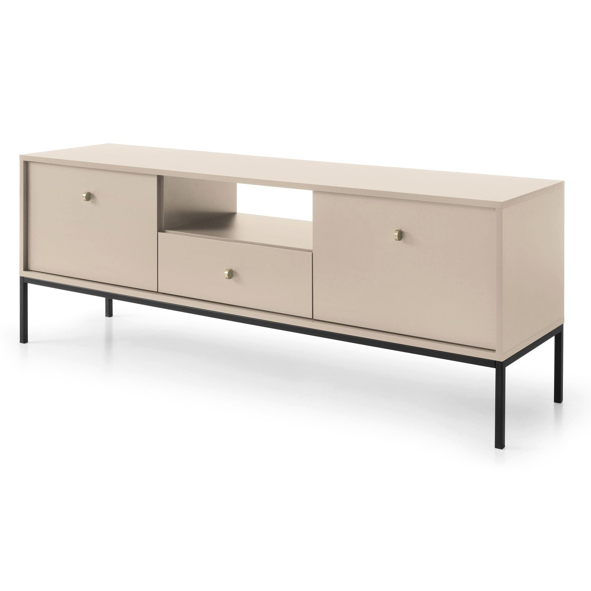 Selsey TV-Schrank MONNE TV-Lowboard, Vintage-Stil, 153 cm, Metallfüße, mit Stauraum