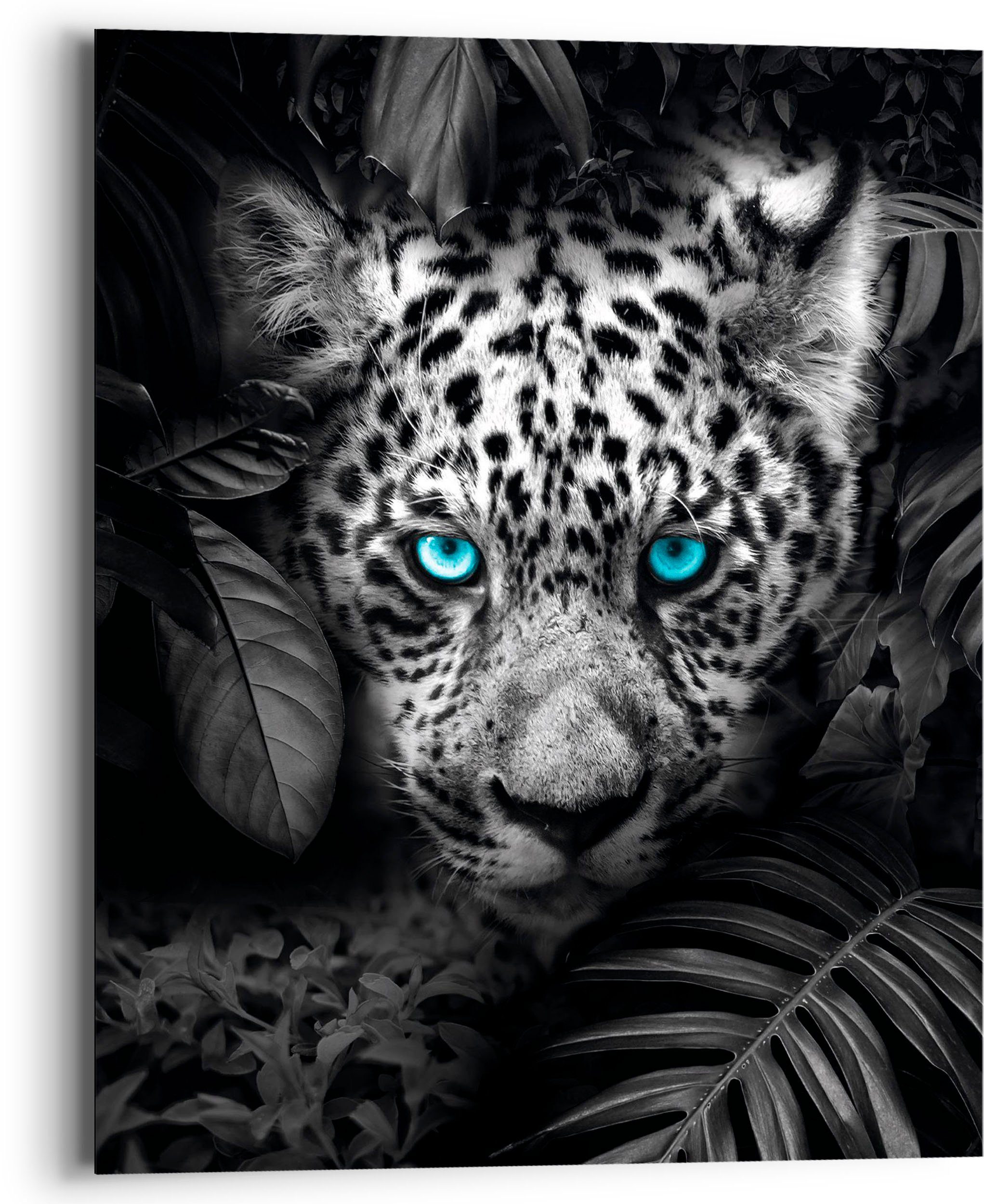 Holzbild Blue St) (1 Leopard, Eyed Reinders!