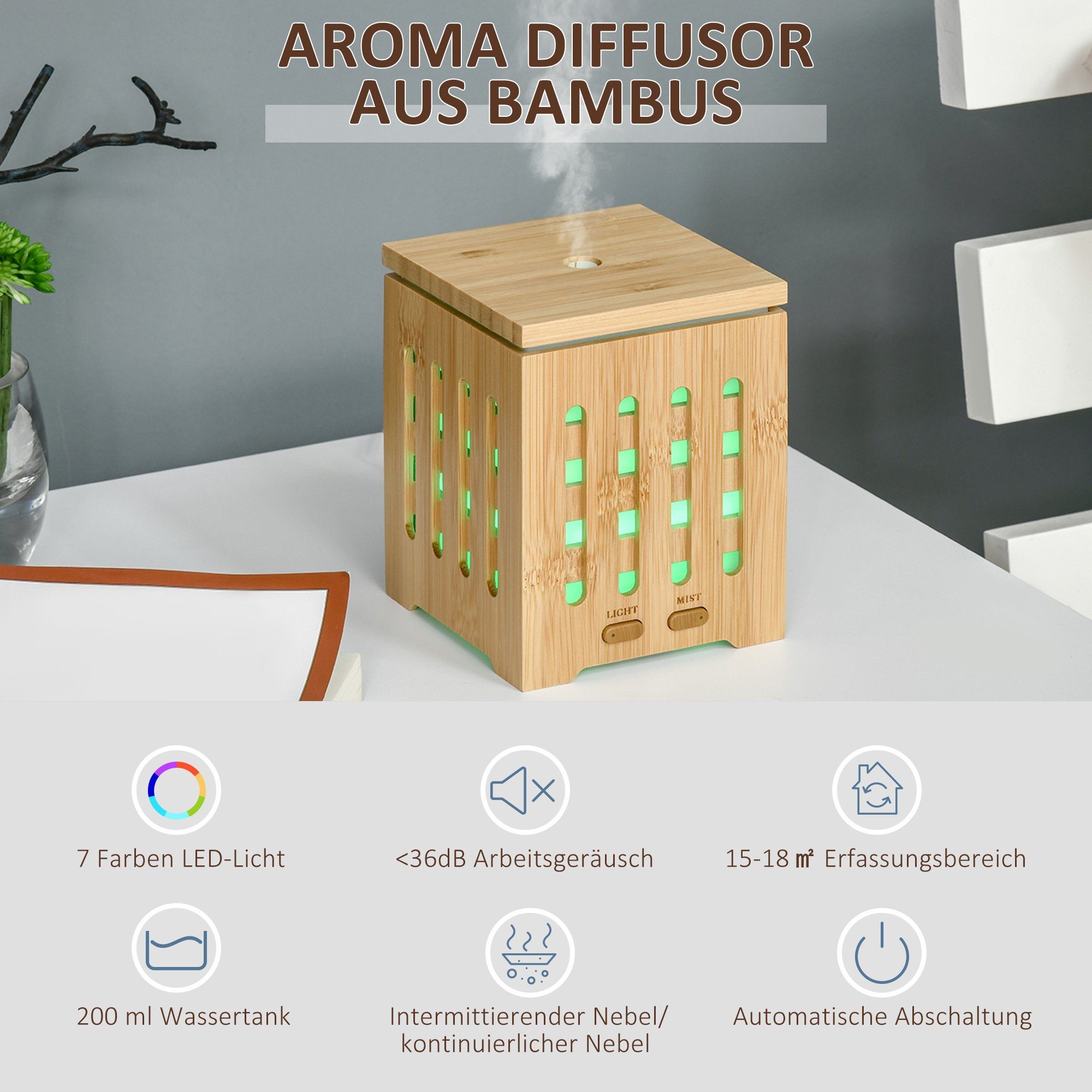 HOMCOM Aroma-Diffusor Duftlampe