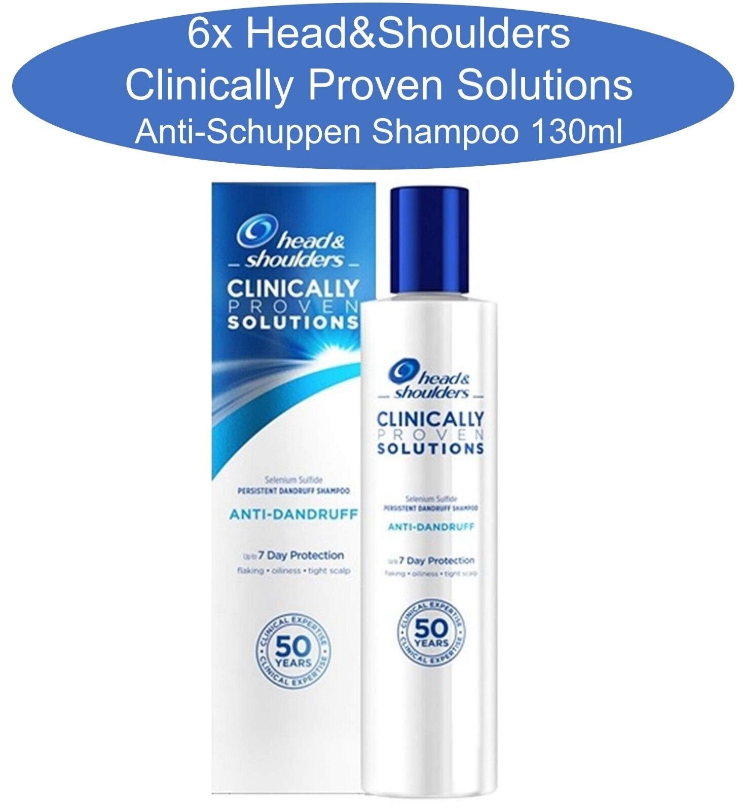 Head & Shoulders Haarshampoo Anti-Dandruff Schuppen Shampoo Уход за волосами Kopfhaut Pflege, Verleiht einen frischen Duft und sauberes Gefühl, Spendet Feuchtigkeit, 6-tlg., Shampoo gegen hartnäckige Schuppen, Schutz bereits bei Anwendung