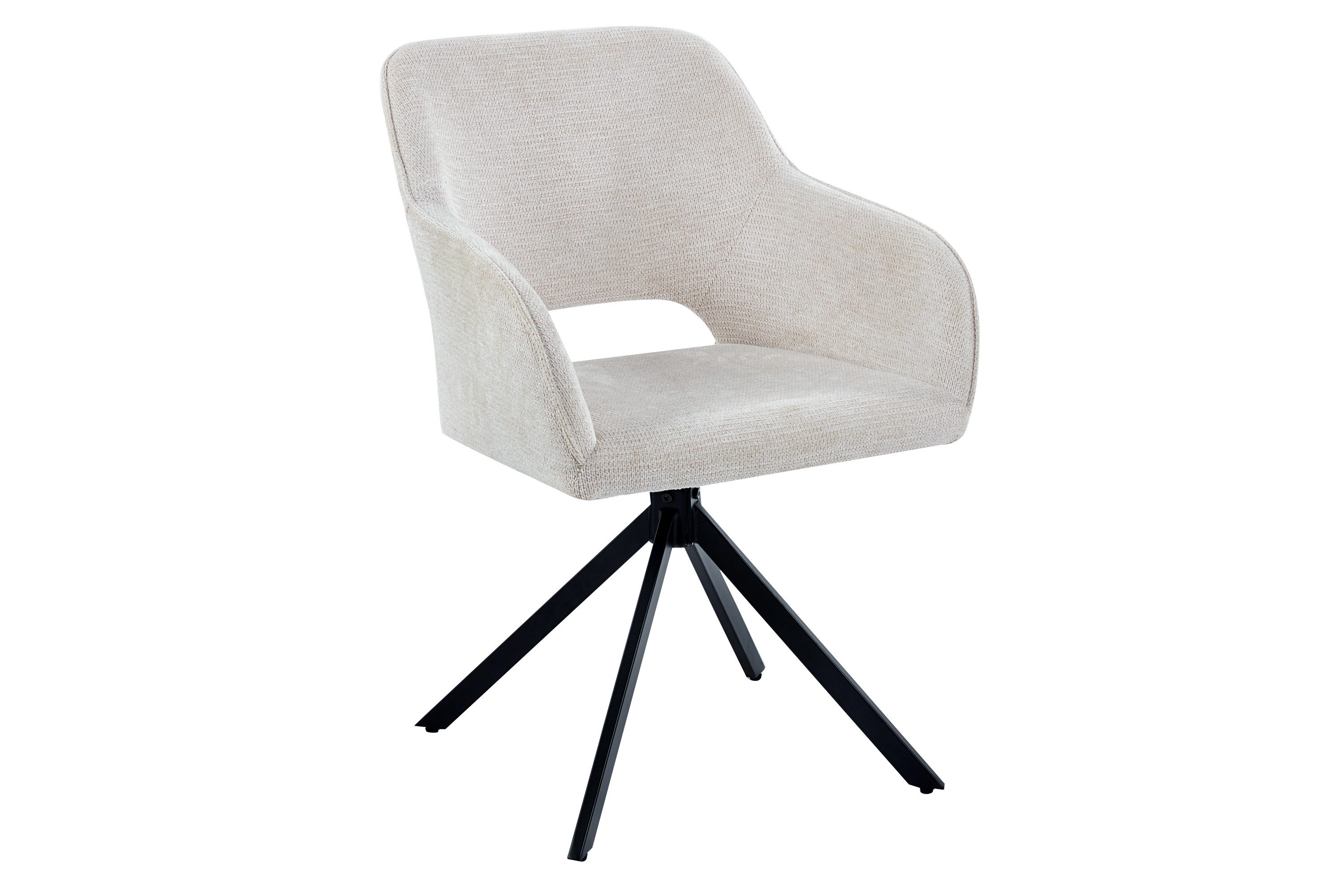 SAM® Drehstuhl Molly, Drehstuhl, Stoffbezug, Metallgestell schwarz