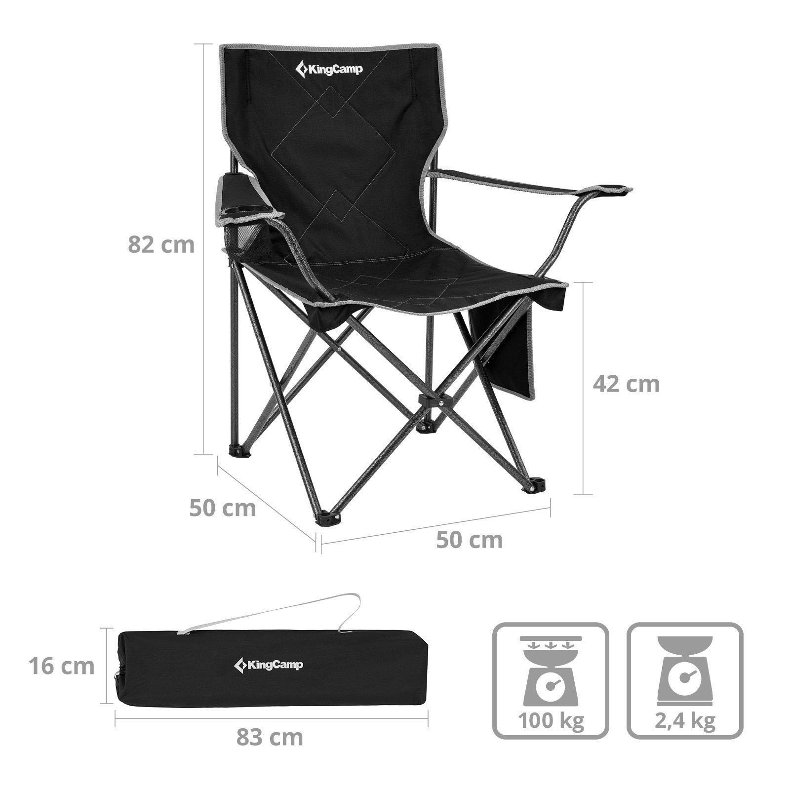 KingCamp Campingstuhl Camping Stuhl Tanger Faltstuhl günstig online kaufen