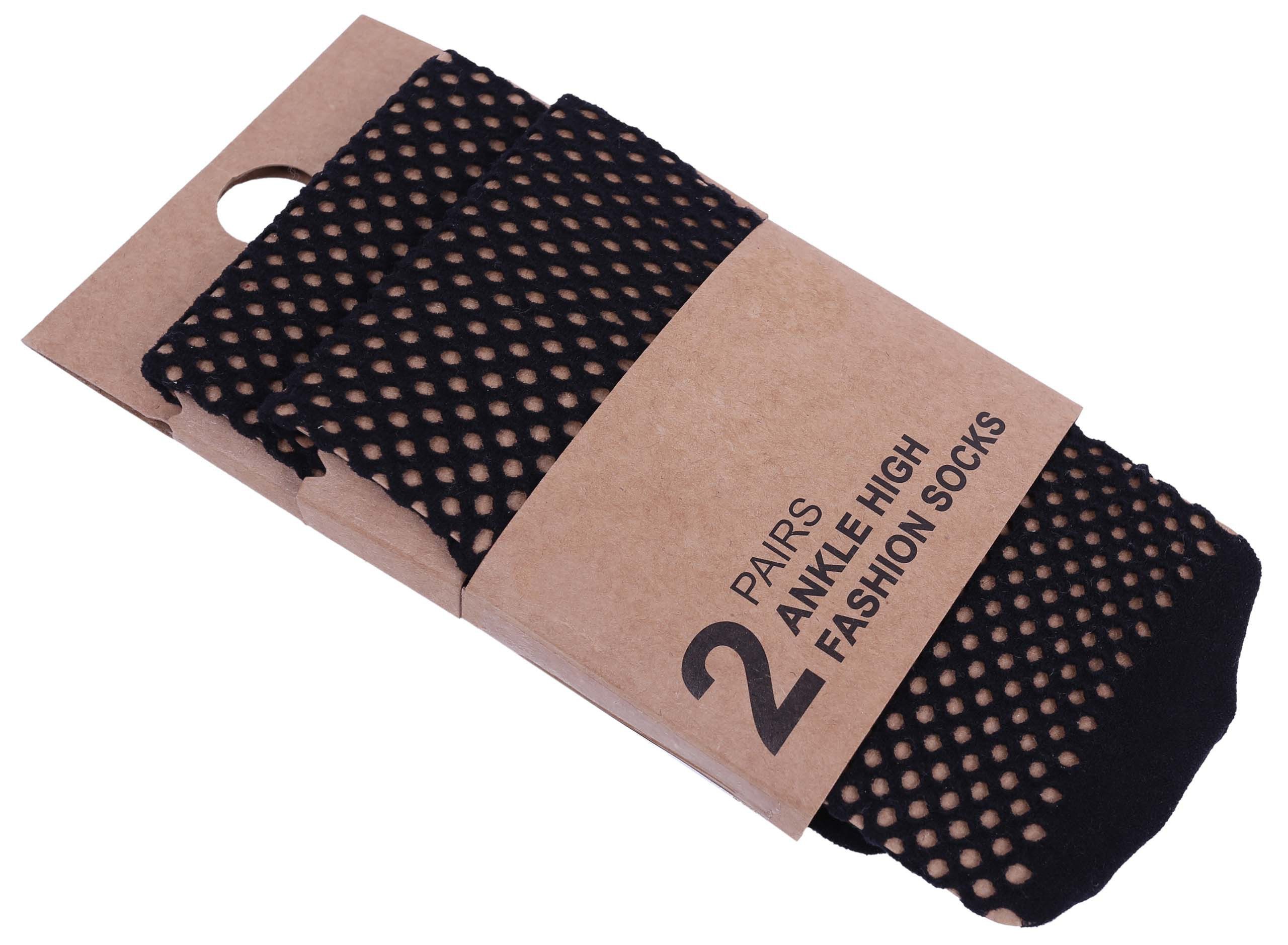 Sarcia.eu Haussocken 2x schwarze Socken - Netzsocken – Bild 4 von 4