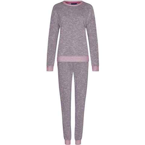 Pastunette Schlafanzug Warmer Damen Pyjama (2 tlg) Modisches Design