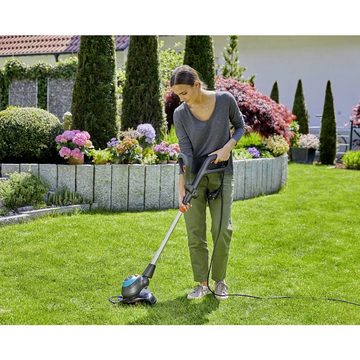 GARDENA Akku-Rasentrimmer Elektro-TrimmerTeleskopstiel, Pflanzenschutzbügel