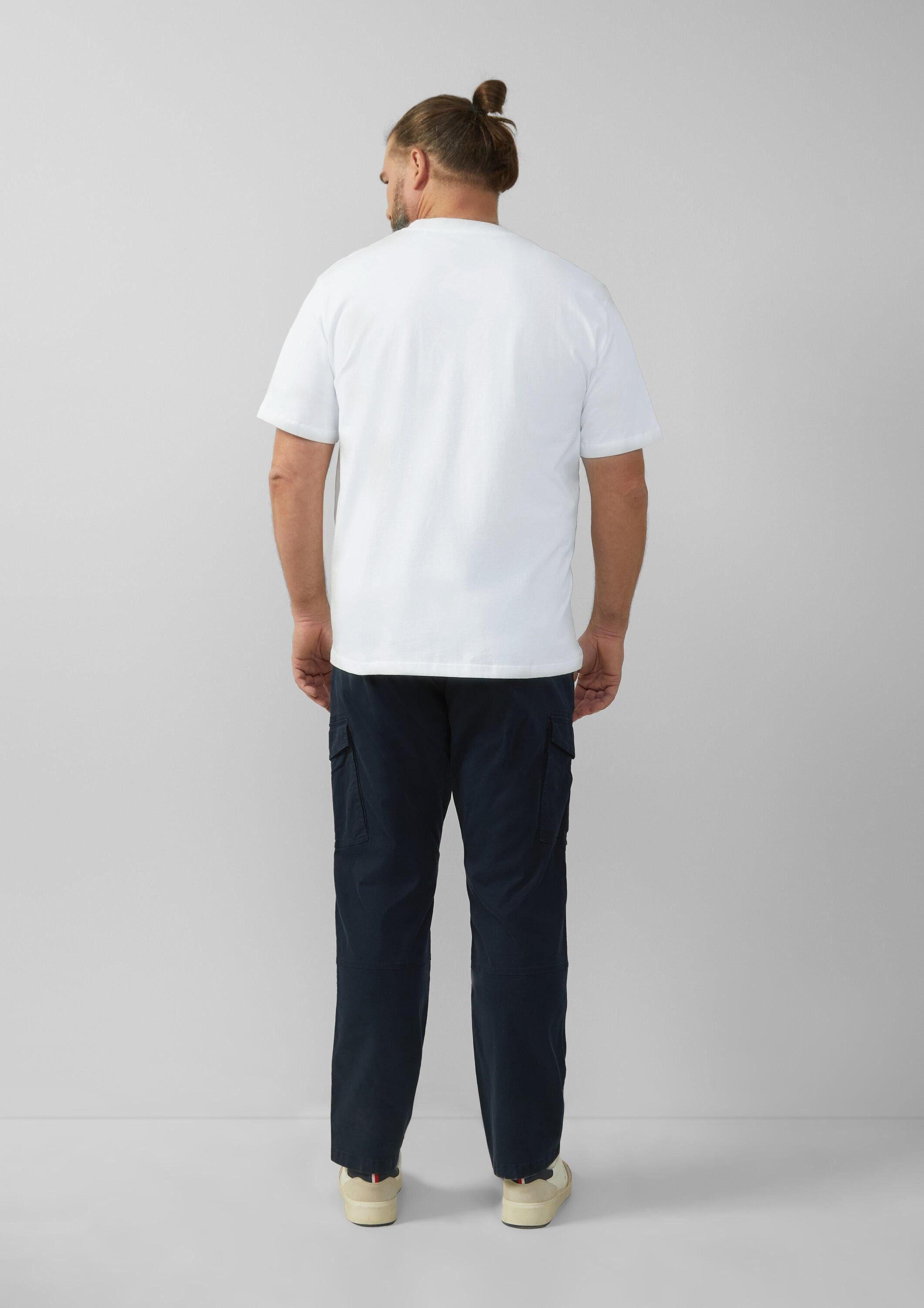s.Oliver Kurzarmshirt T-Shirt Baumwoll-T-Shirt mit Logo-Print