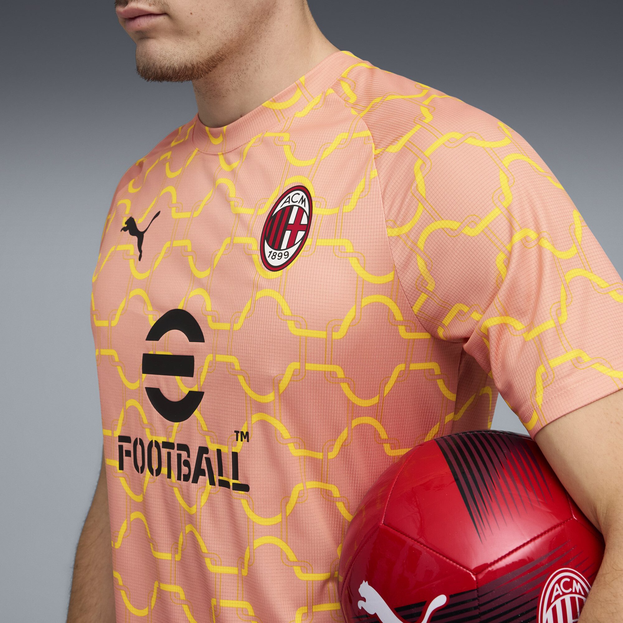 PUMA Trainingsshirt AC Milan Aufwärmtrikot Herren
