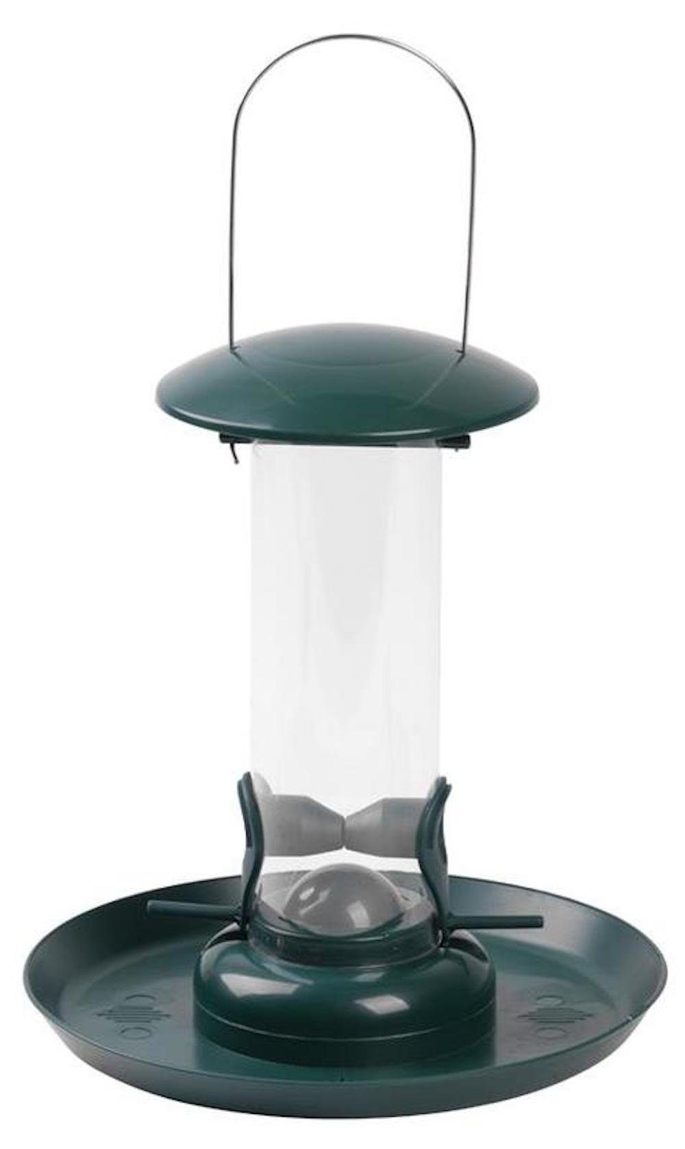 PROREGAL® Futterspender Vogelfutterautomat Strend Pro hängend HxB 23x21cm 370ml, für alle Futtersorten, einfaches Befüllen, witterungsbeständig