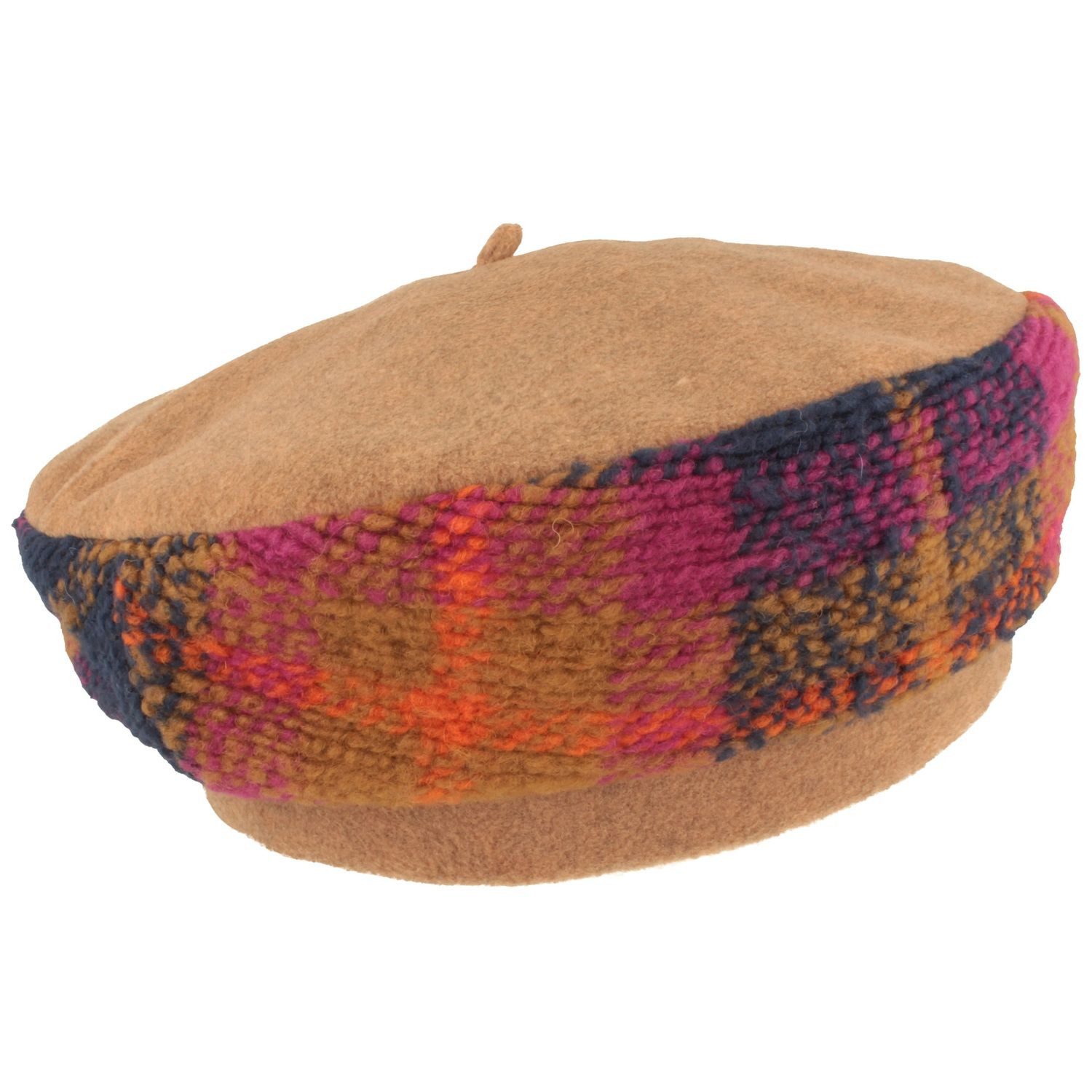 MtM Baskenmütze warme Fleece Winter-Baskenmütze mit Multicolor Wollstoff