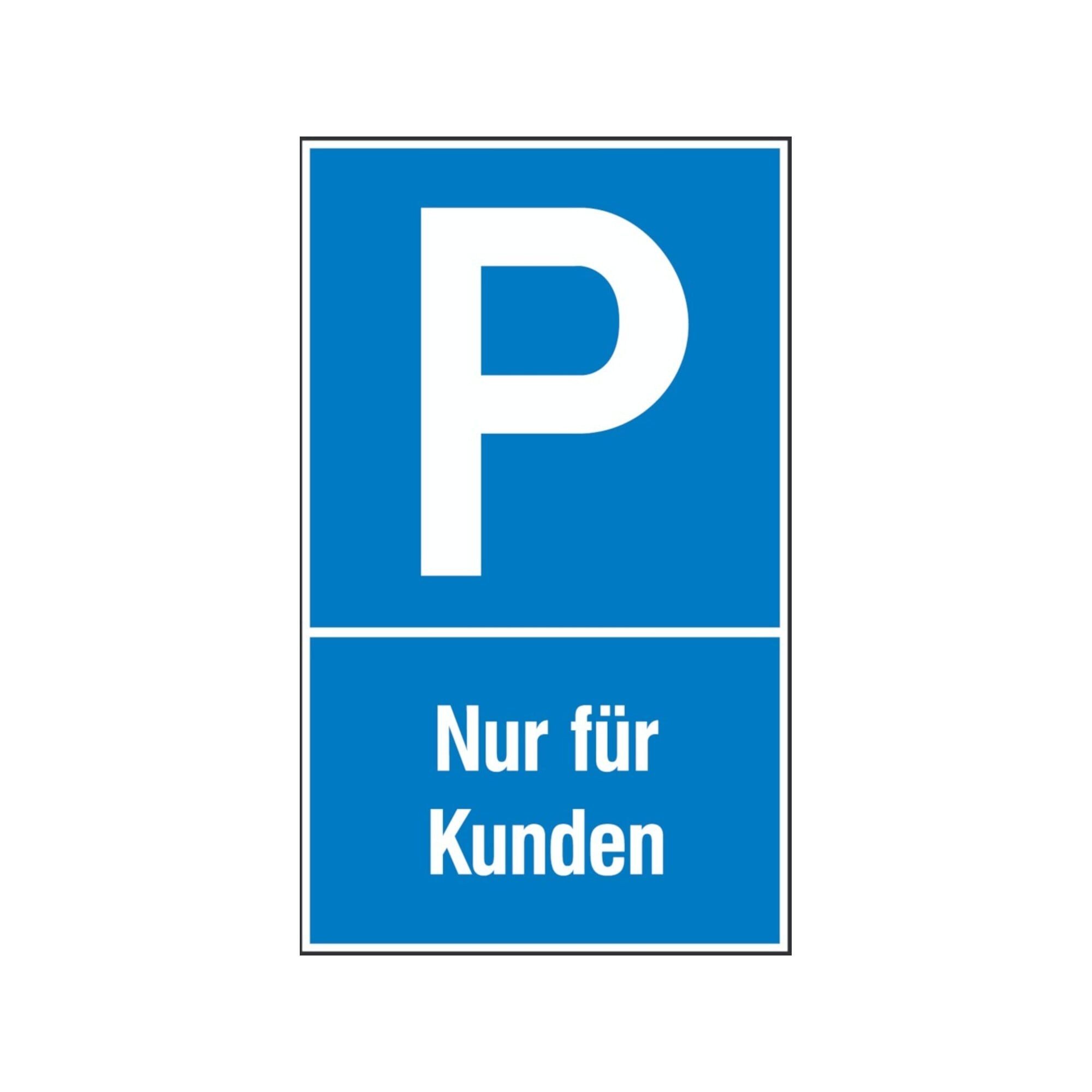 wolk Verkehrsschild SafetyMarking Parkplatzschild Kunstst. B250xH400 mm Nur für Kunden