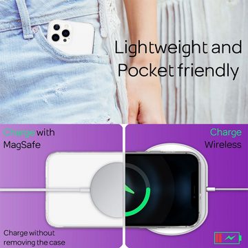 Nalia Smartphone-Hülle Apple iPhone 13 Pro Max, Klare Hybrid Hülle / Harte Rückseite / Kratzfest / Super Transparent