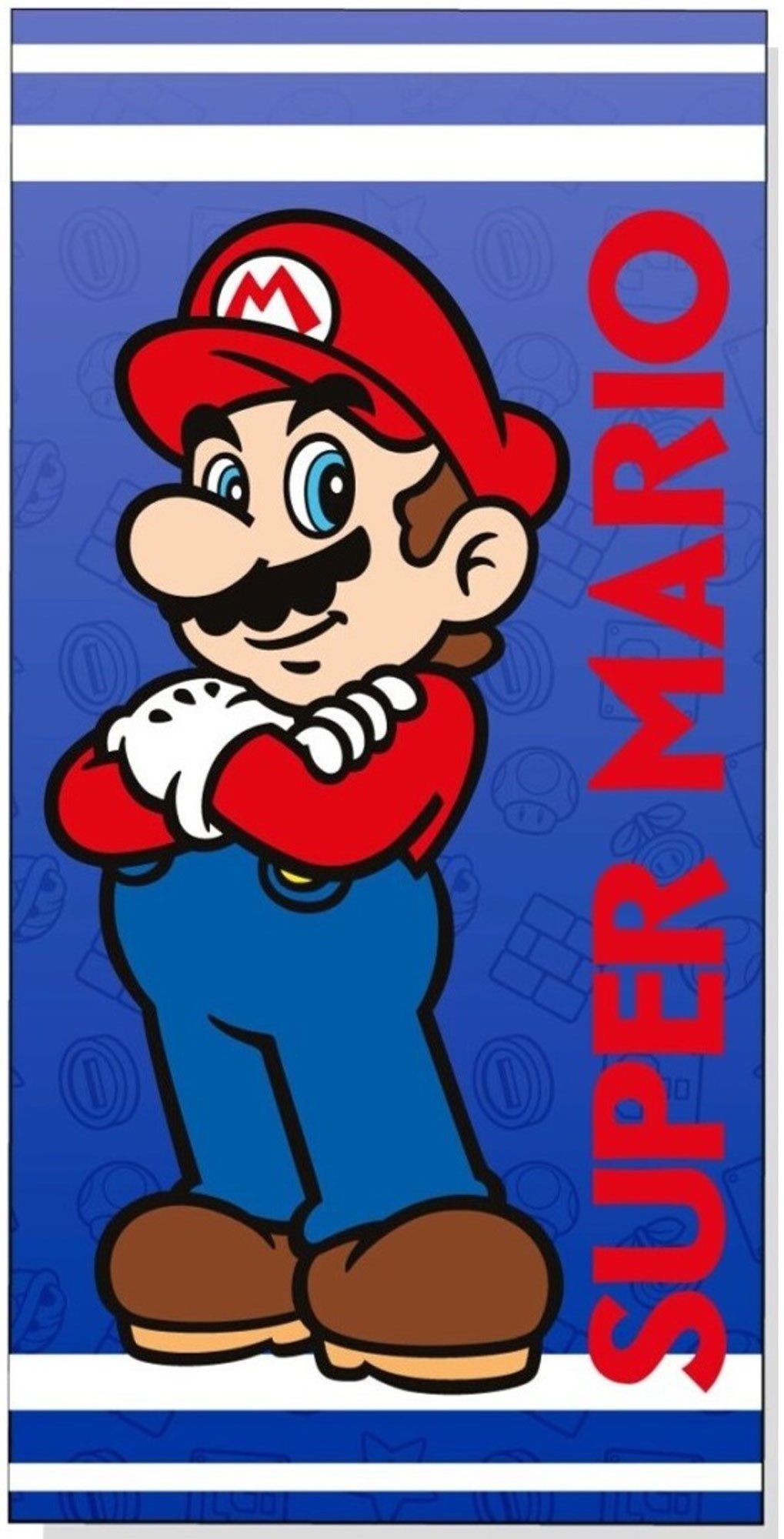 empireposter Handtuch Super Mario - Mario - Mikrofaser Handtuch Strandtuch - 70x140 cm