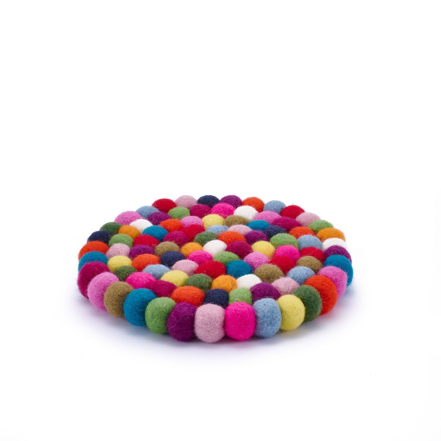 Glasuntersetzer Filzuntersetzer, dots bunt