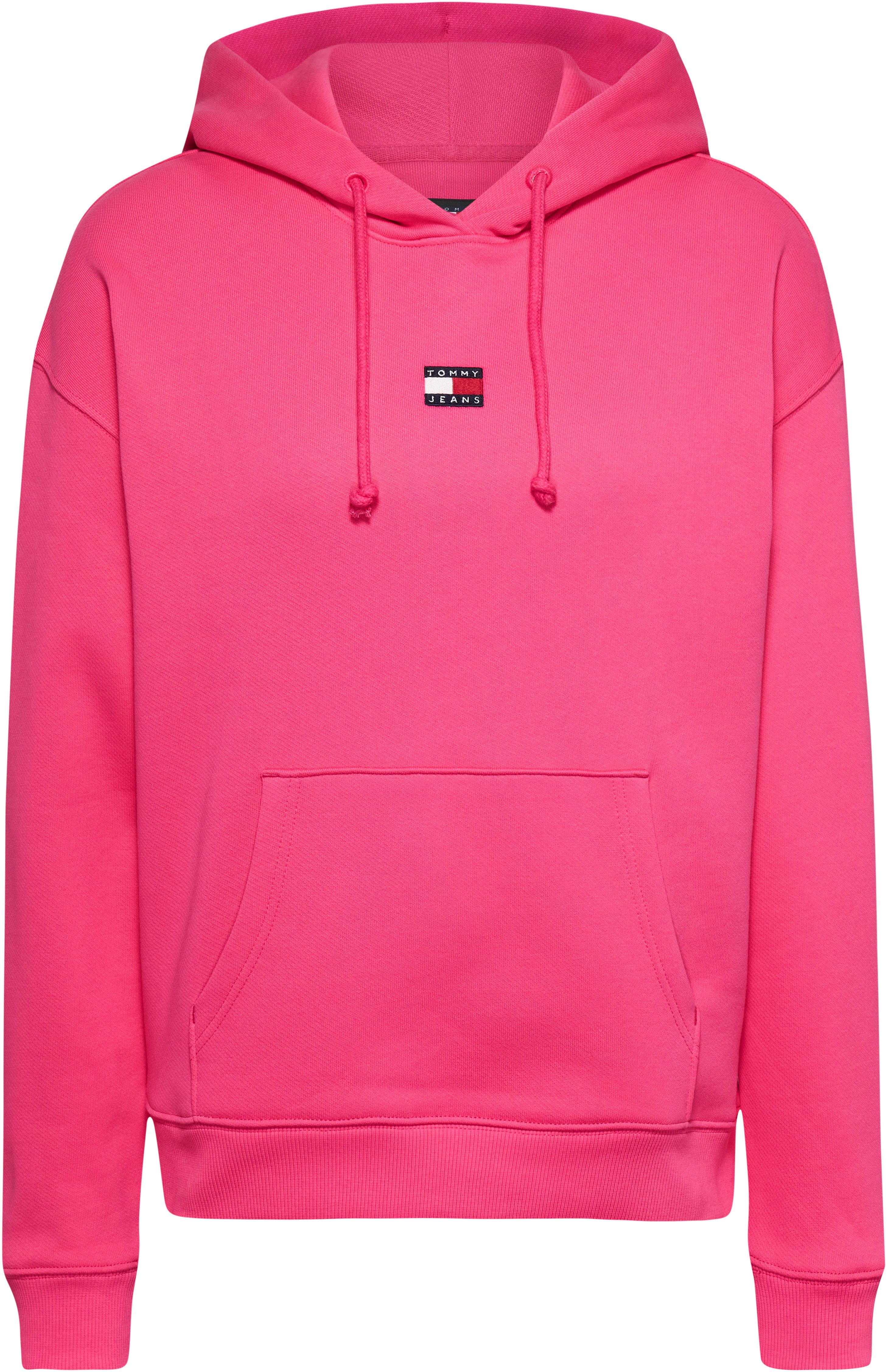 Tommy Jeans Kapuzensweatshirt mit Kängurutasche Pink Alert,