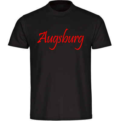multifanshop T-Shirt Herren Augsburg - Schriftzug - Männer
