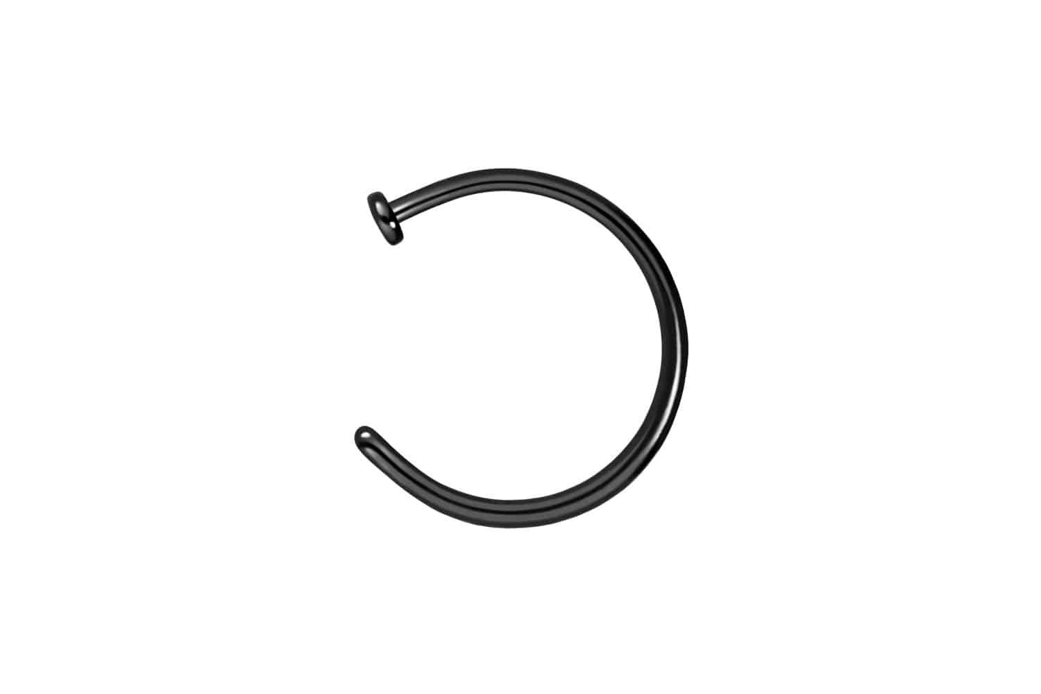 PIERCINGLINE Nasenpiercing Titan Nasenring offen PLATTE (Nasenstecker, 1-tlg)
