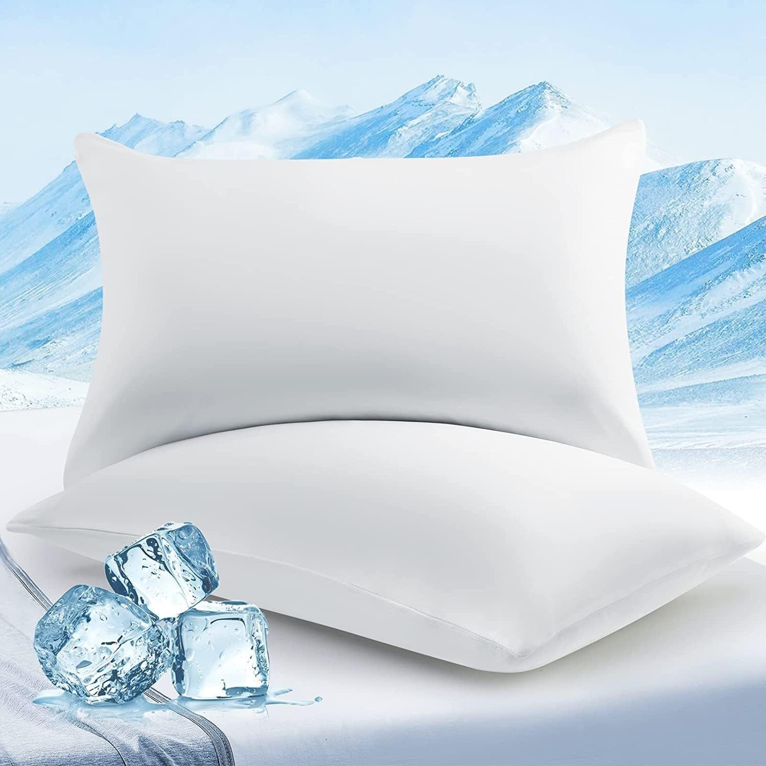 Elegear Kissenbezug 2 Stück kühlender Kopfkissenbezug für Sommer, Q-Max>0.5 günstig online kaufen