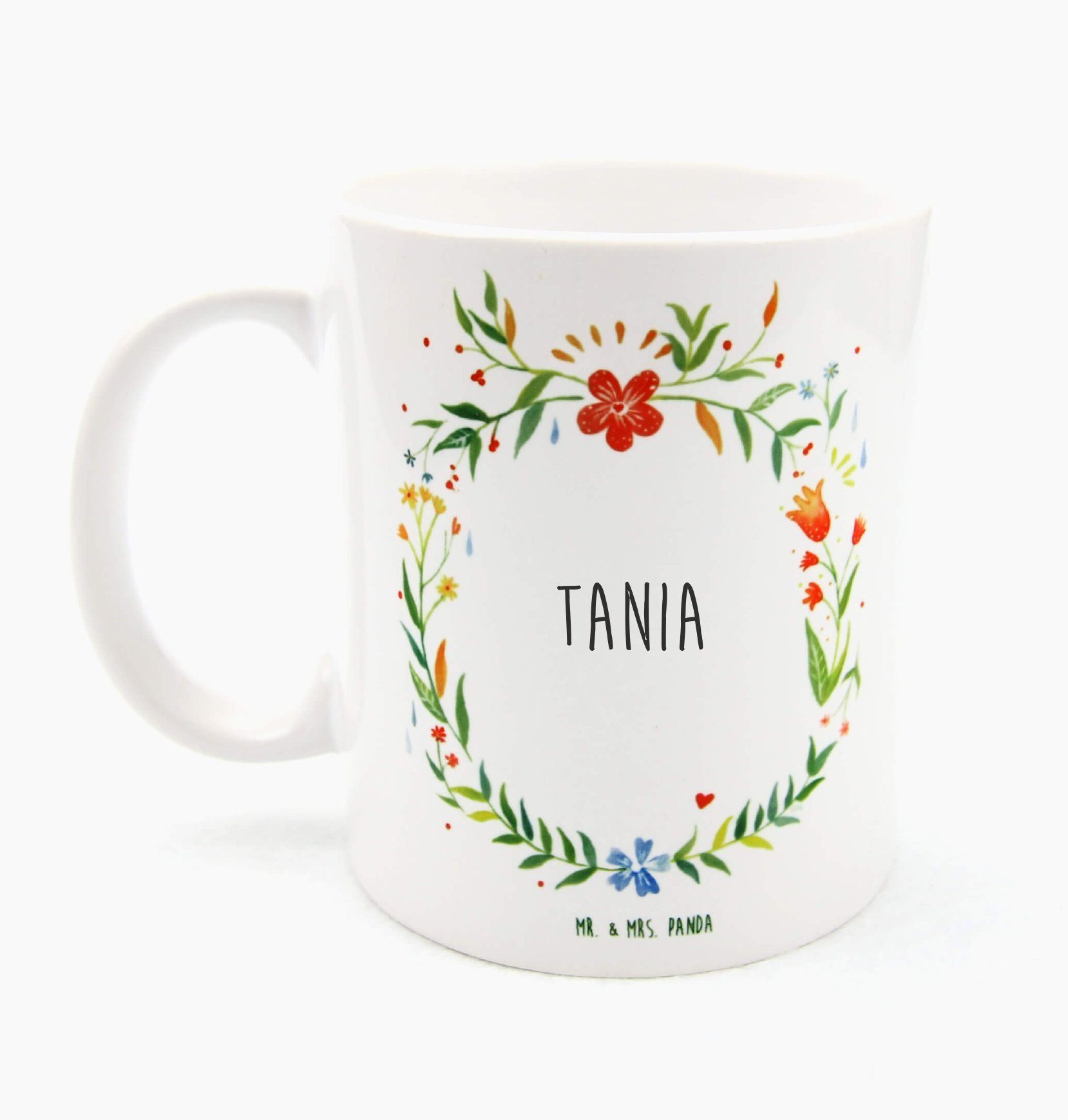 Mr. & Mrs. Panda Tasse Tania - Geschenk, Kaffeetasse, Tasse Sprüche, Porzellantasse, Becher, Keramik