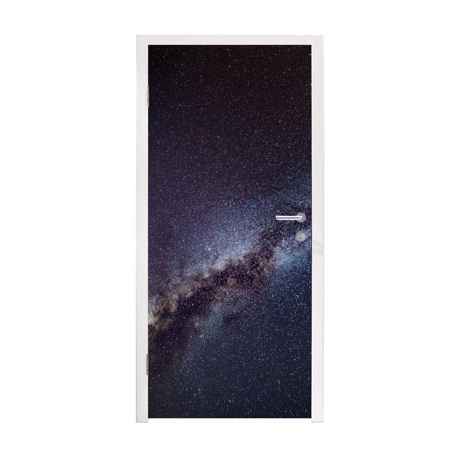 MuchoWow Türtapete Mars in der Milchstraße, Matt, bedruckt, (1 St), Fototapete für Tür, Türaufkleber, 75x205 cm