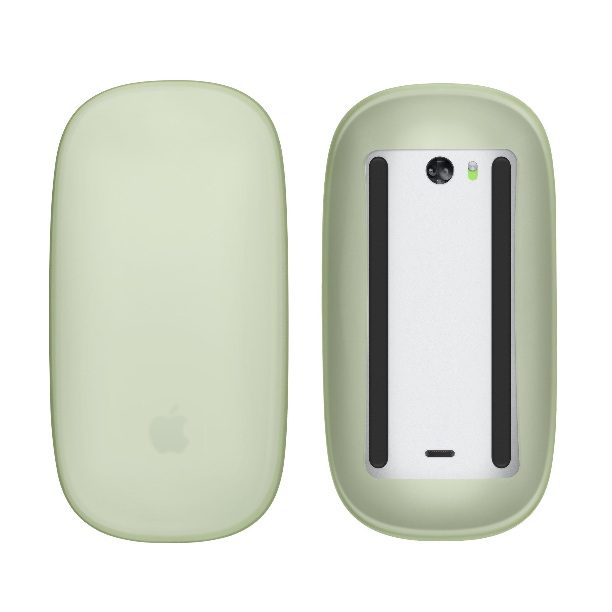 kwmobile Mausfüße Silikon Schutzhülle für Apple Magic Mouse 1 / 2 (1-St), PC Maus Cover Hülle aus softem Silikon - Pastellgelb