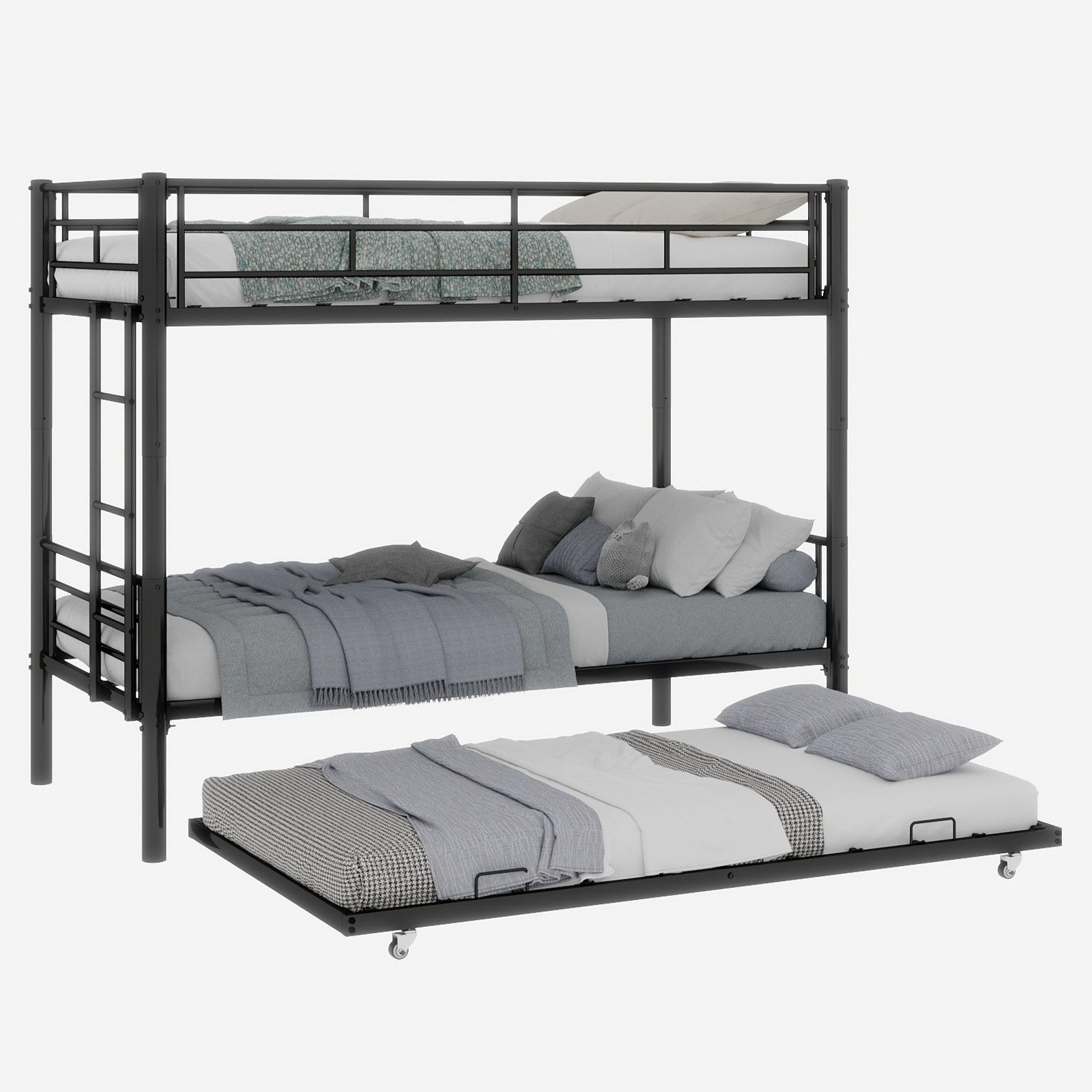 ANYSUN Etagenbett Stockbett, 2 Farben (Set, Bett), 3 Liegeflachen mit Leiter