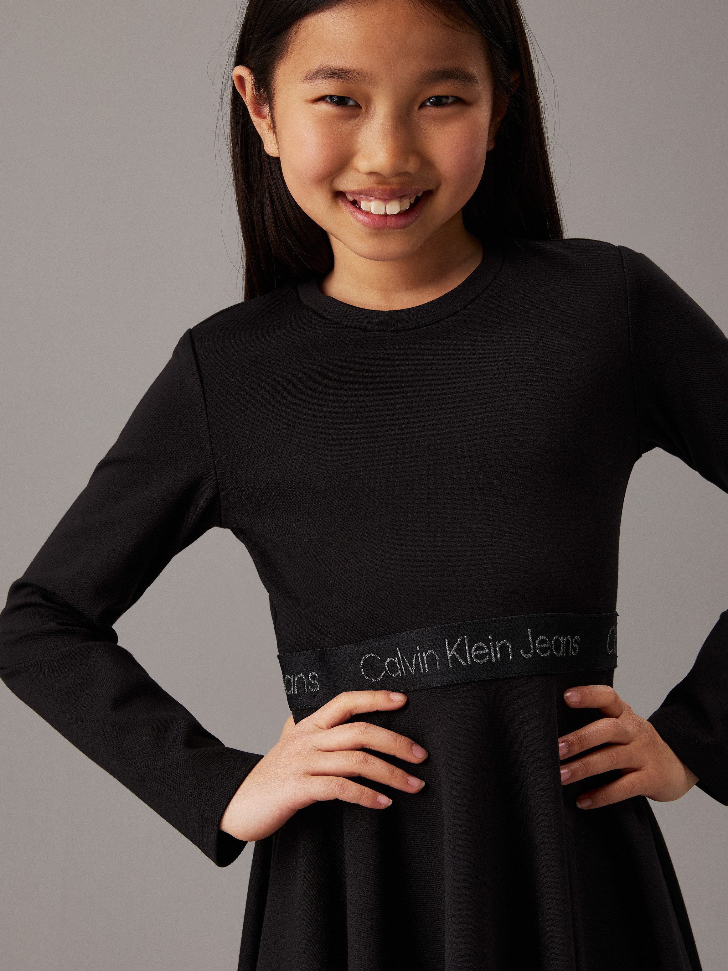 Calvin Klein Jeans Skaterkleid Ls Logo günstig online kaufen